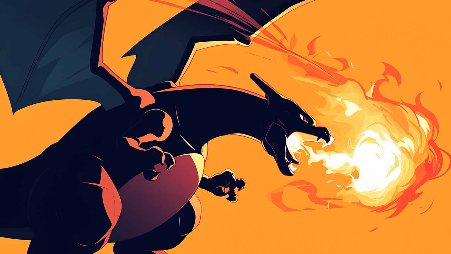 1536x864 Free Pokemon Charizard Fire Breath Desktop Wallpaper 4K