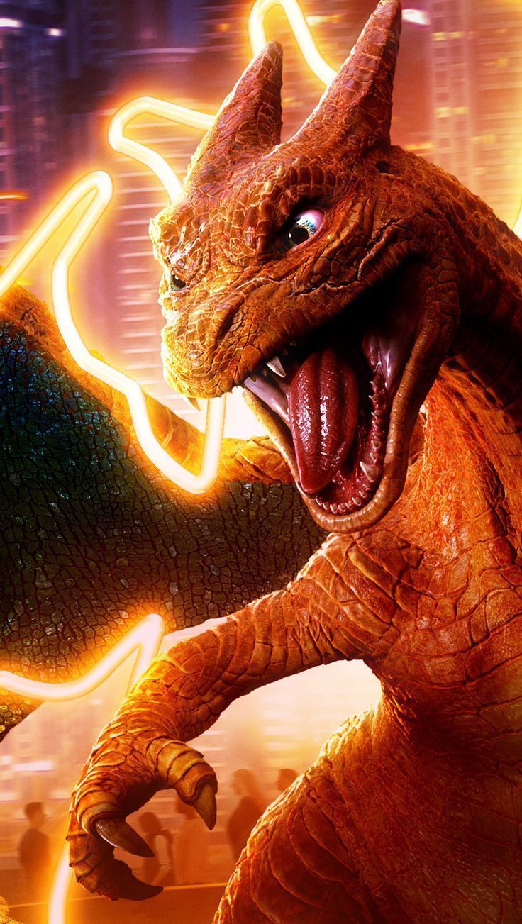 736x1303 Charizard in Pokemon: detective Pikachu 8k Ultra HD Wallpaper