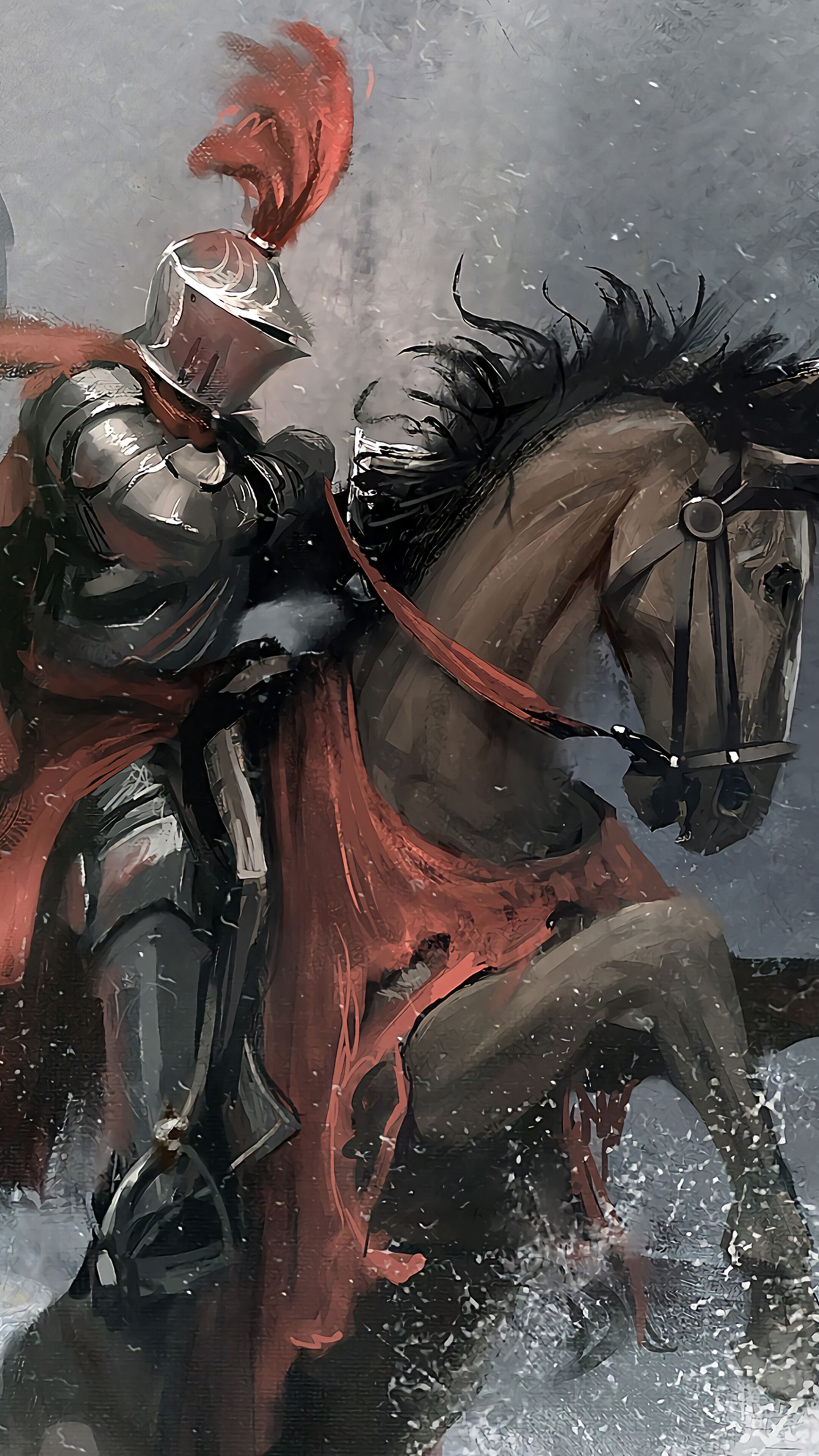 2160x3840 Knight, Horse, Warrior, Fantasy, 4k HD Phone Wallpaper