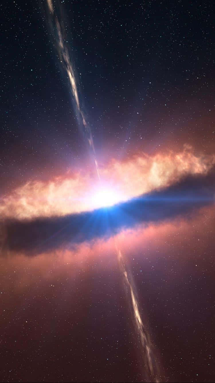 750x1334 Download Stunning Quasar in Outer Space Wallpaper