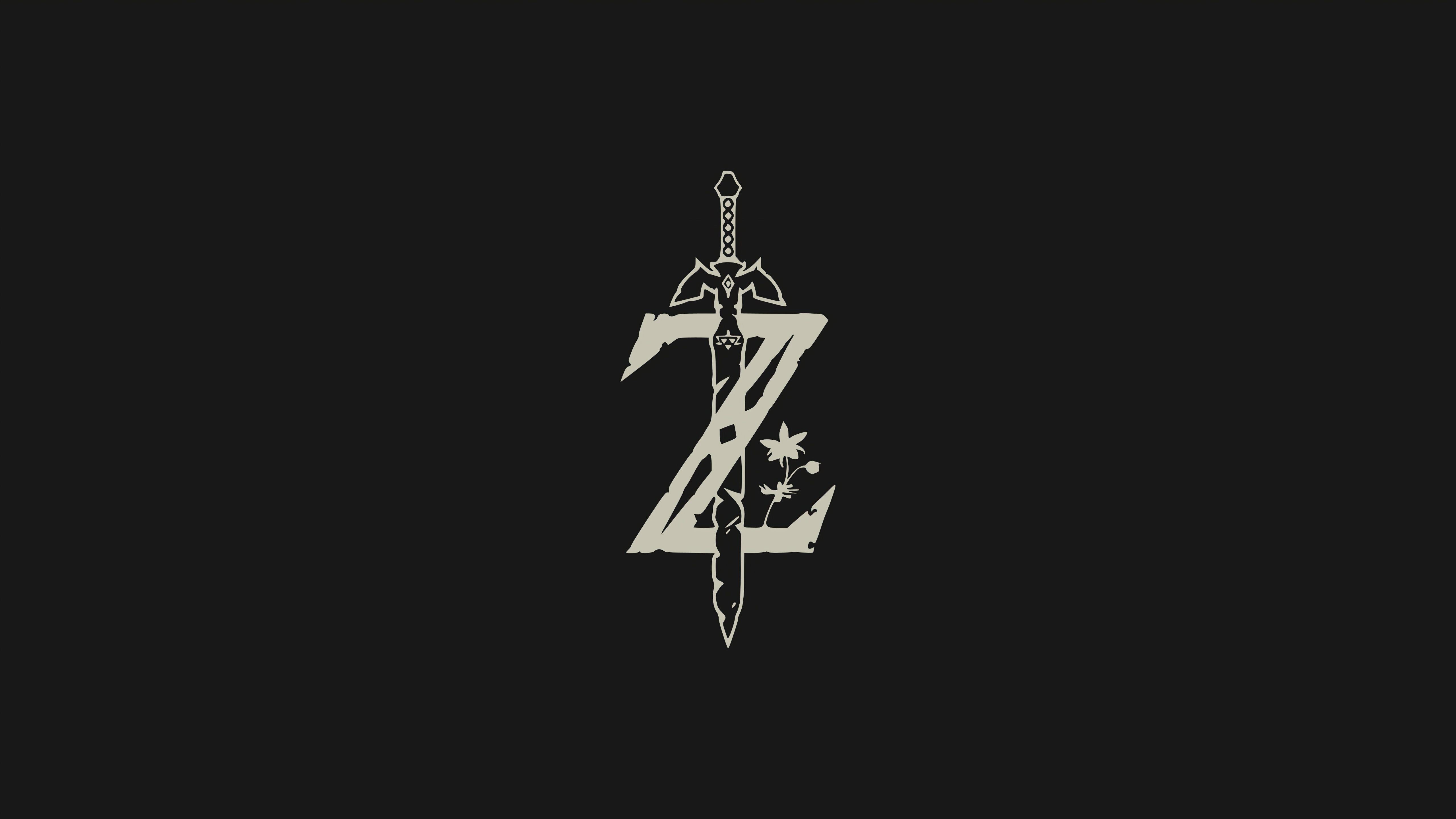 5120x2880 the legend of zelda minimal logo 4k iMac Wallpaper Download