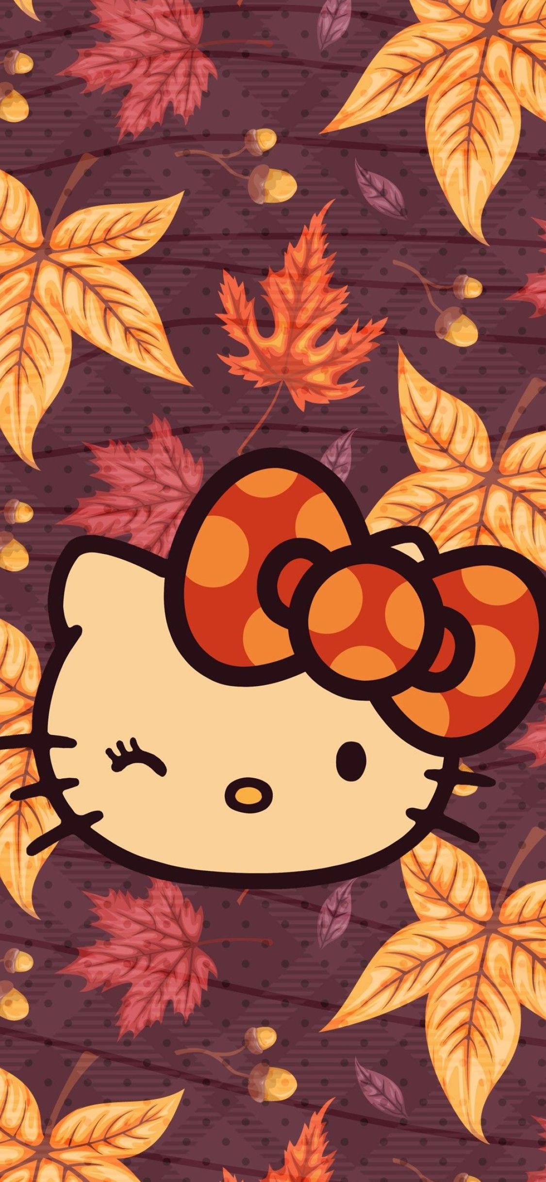 1125x2436 Hello Kitty Thanksgiving Wallpaper