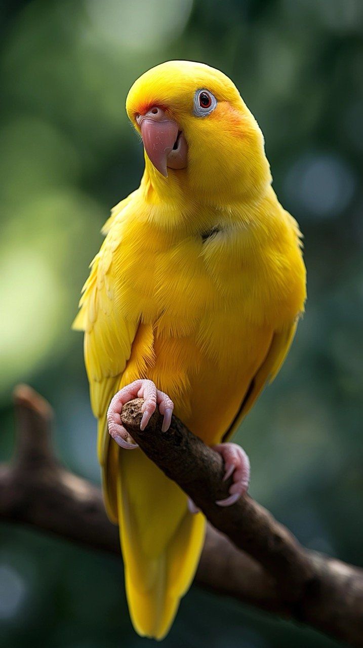 717x1280 Birds and Animals Image Yellow Parakeet on Tree String Kuranda Australia Parrot HD Yellow Wallpaper, Rainforest Portraits