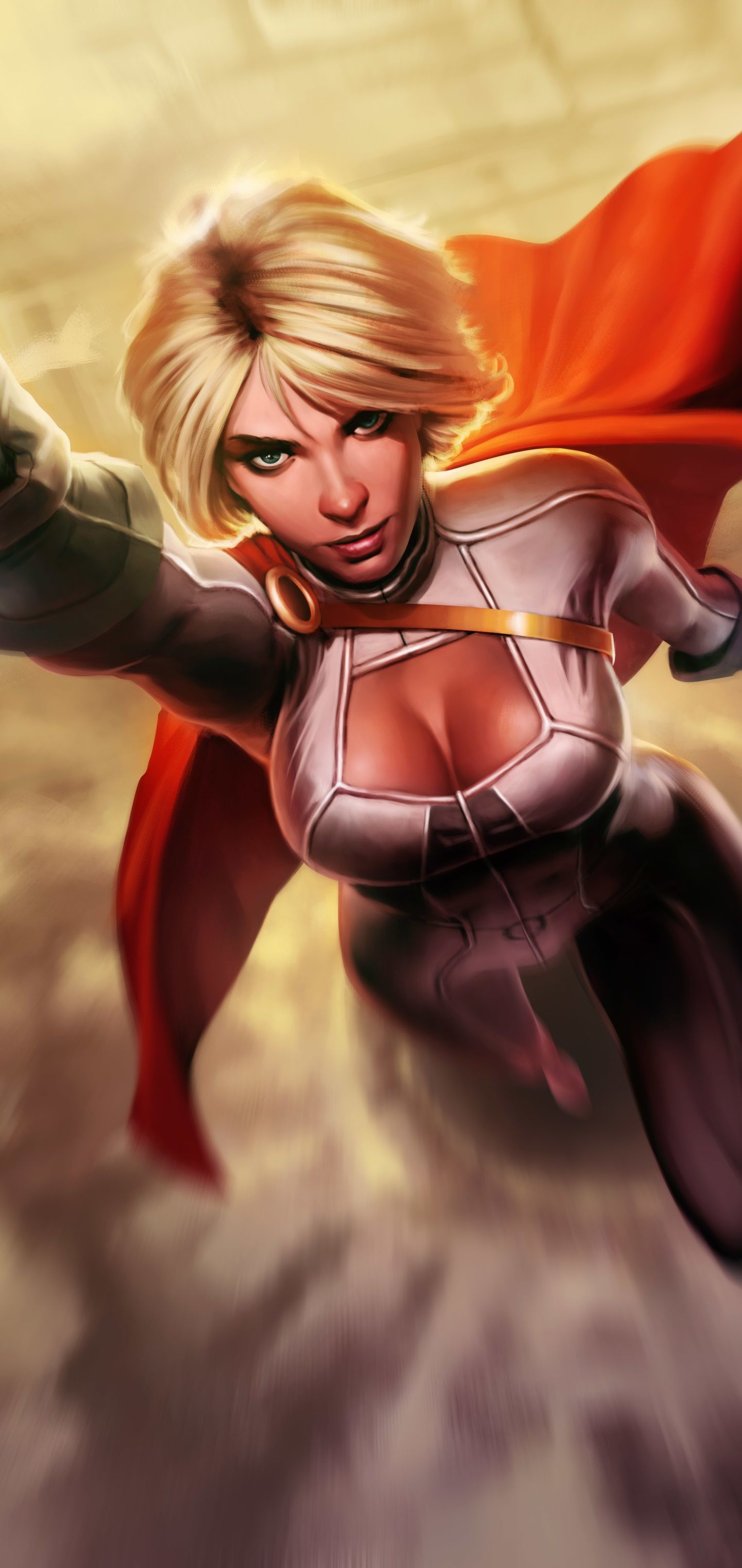 1440x3040 Power Girl DC Wallpaper