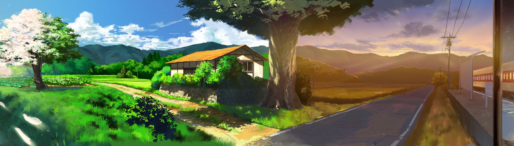 1680x480 Anime Landscape • Image • WallpaperFusion by Binary Fortress Software