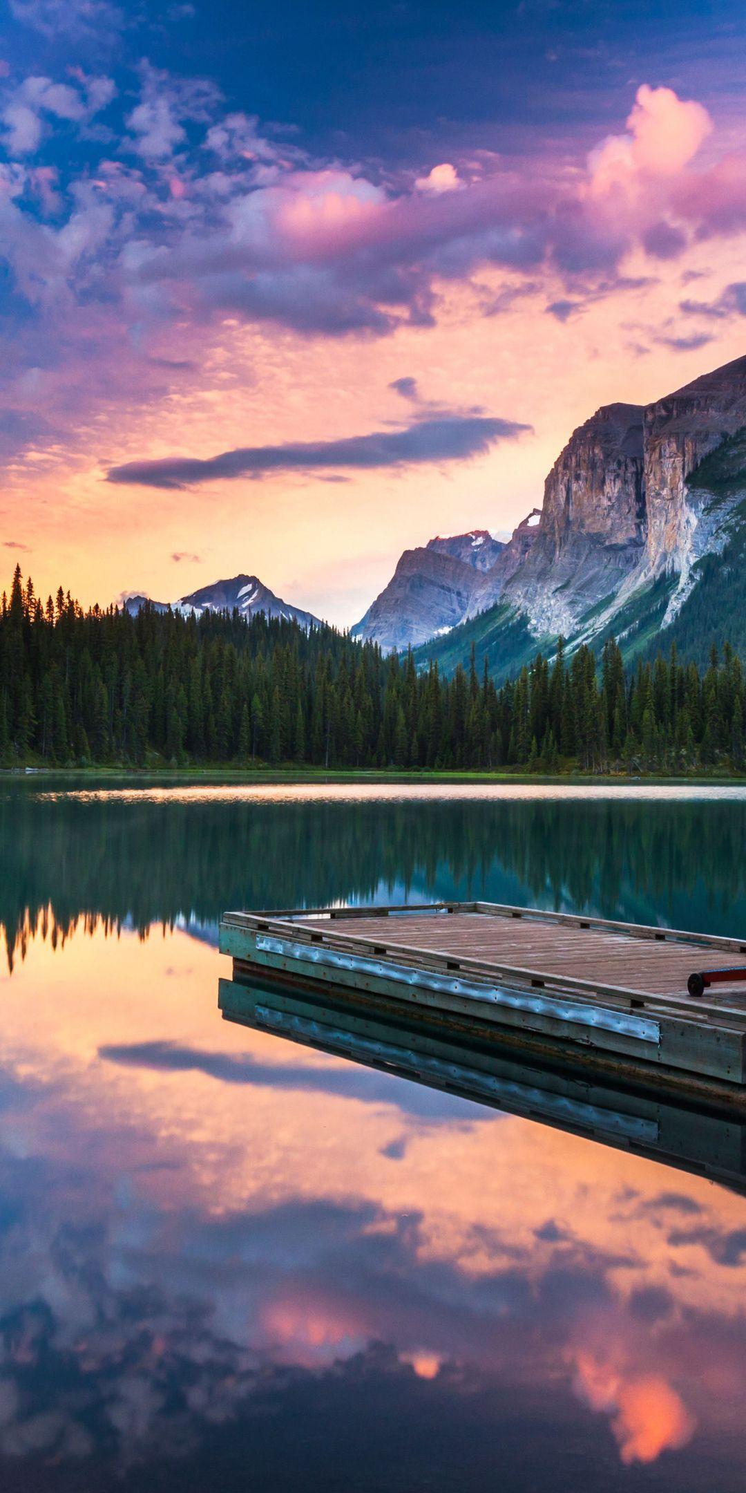 1080x2160 Free download Oppo F5 Wallpaper with Low Exposure Photo of Lake