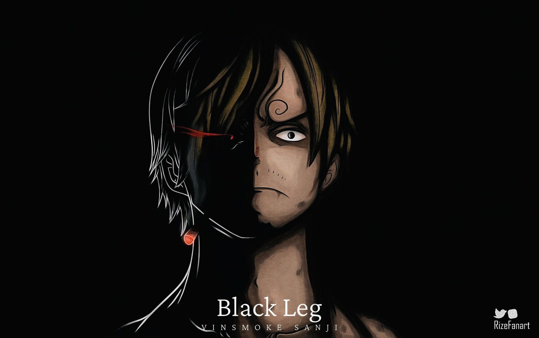 2048x1284 CEO of Fanarts on X: Black Leg Vinsmoke Sanji