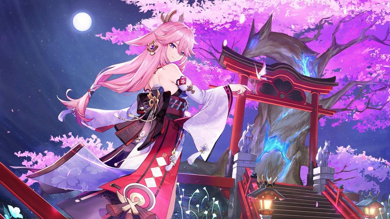 1280x720 Yae Miko Discord Banner