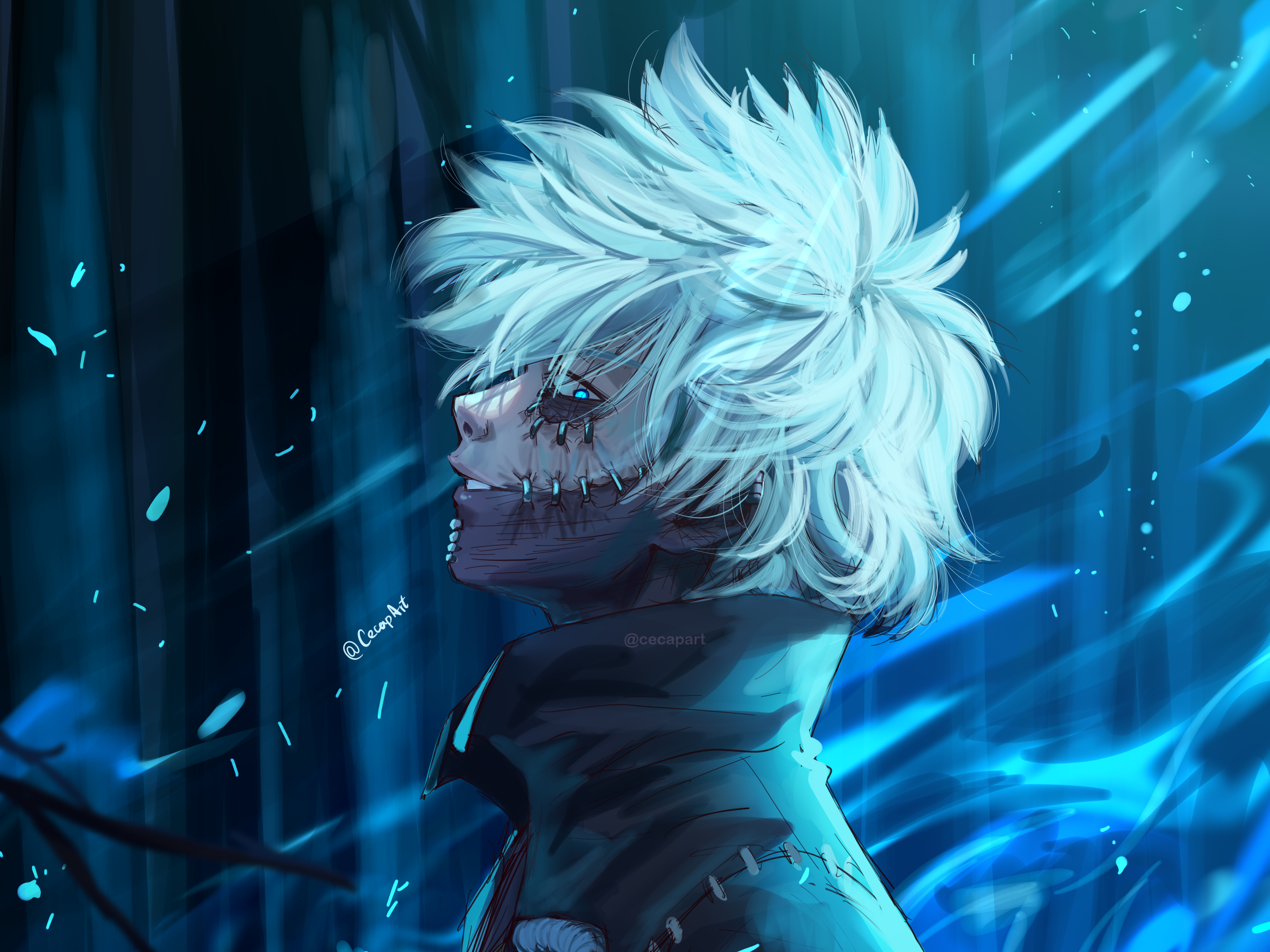 2894x2170 Dabi in Blue Flames. My Hero Academia HD Anime Wallpaper