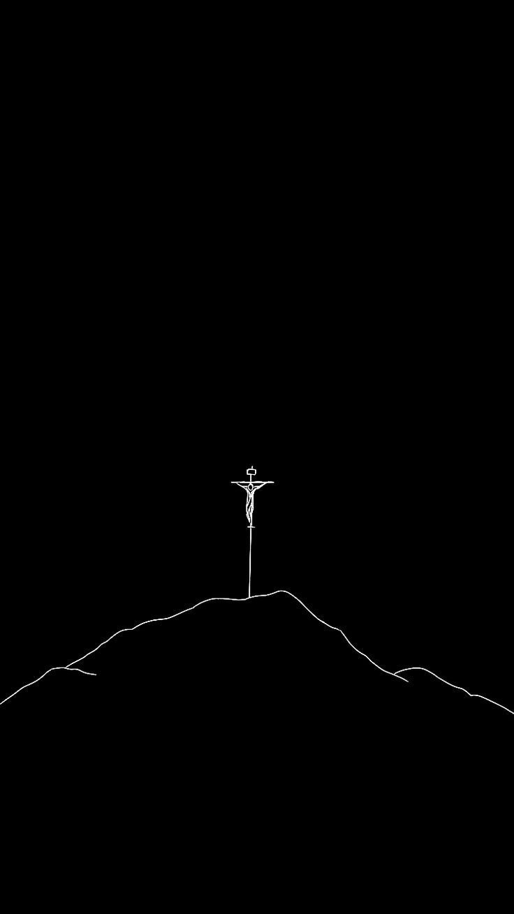 736x1309 Christian Wallpaper: Inspiring Cross on a Hill