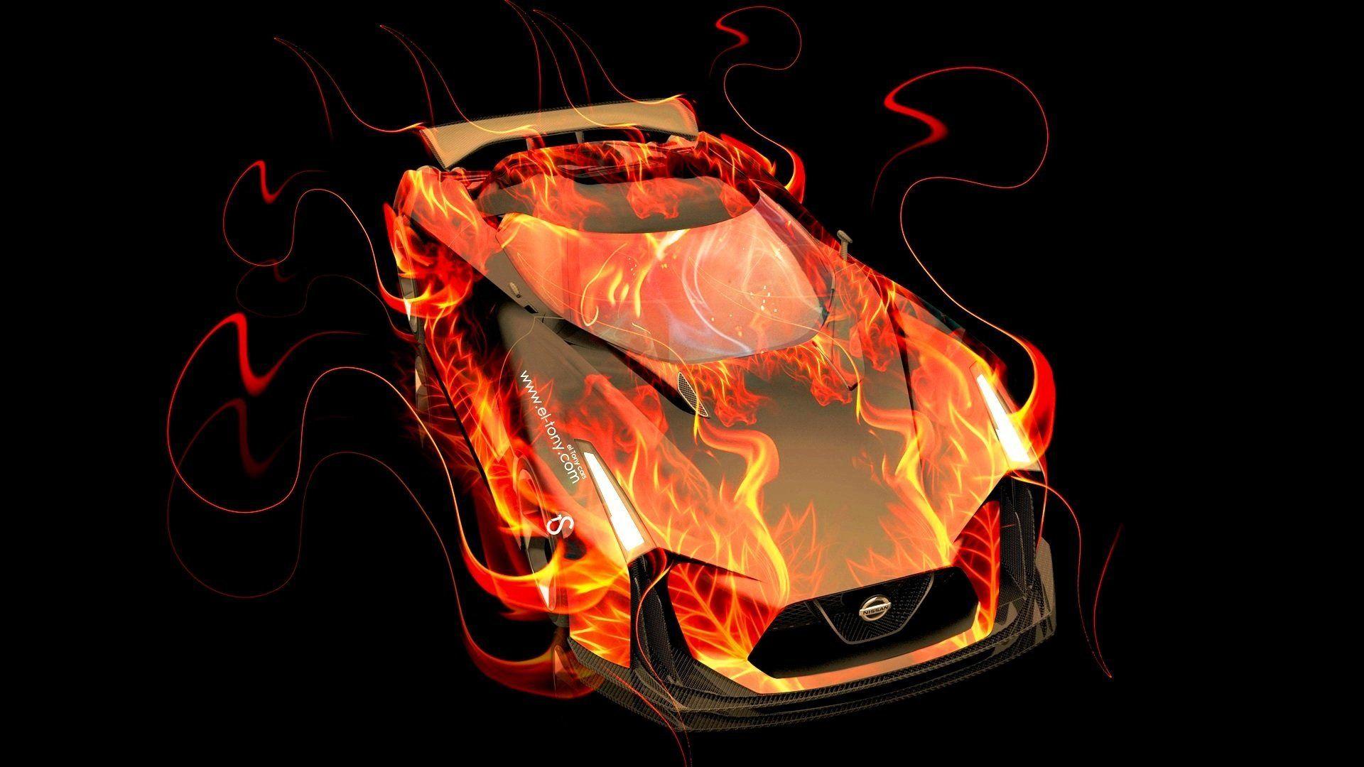 Fire and water  awesome design car