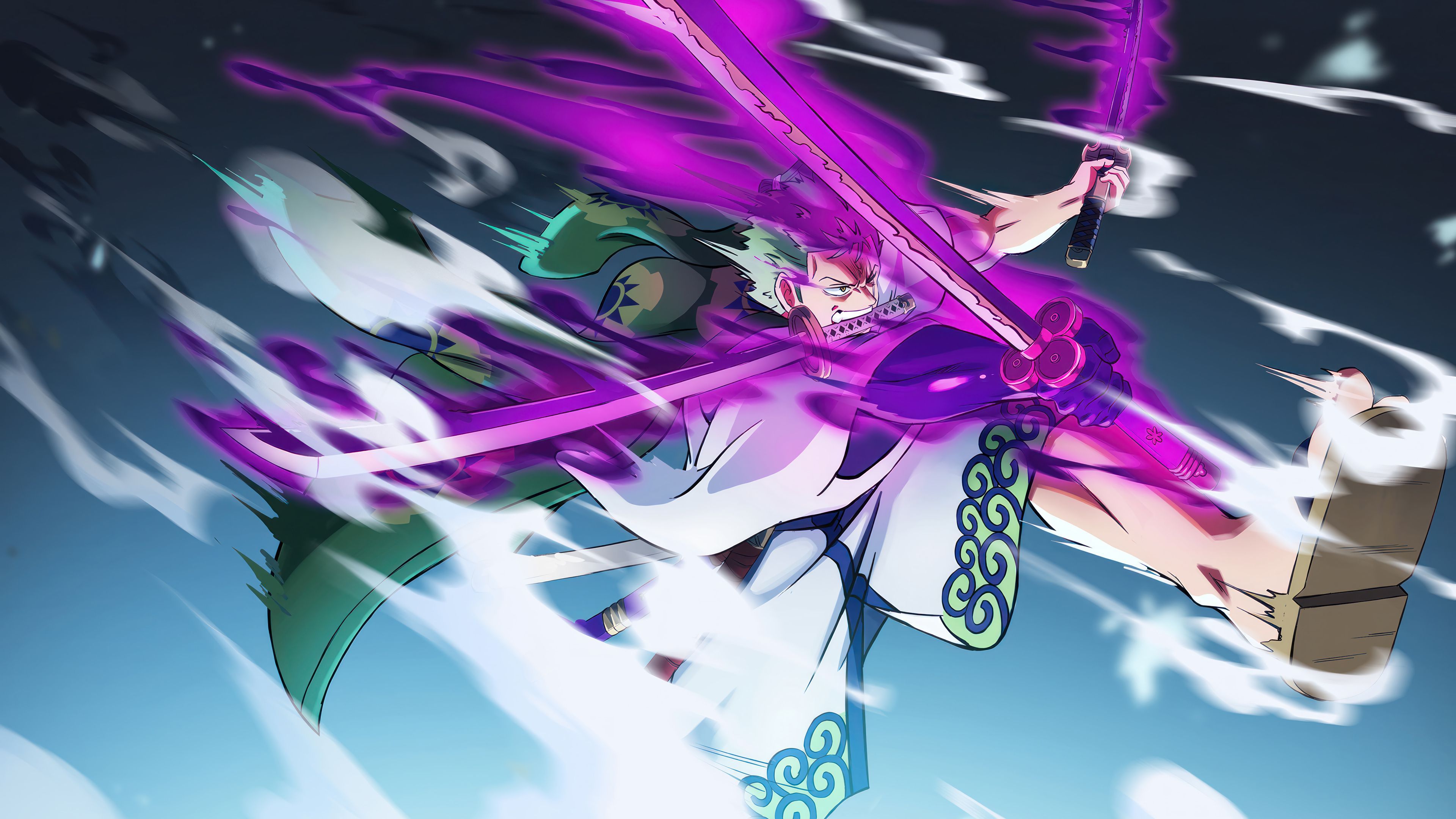 3840x2160 Zoro 3 Sword Style One Piece Wallpaper 4K HD PC l