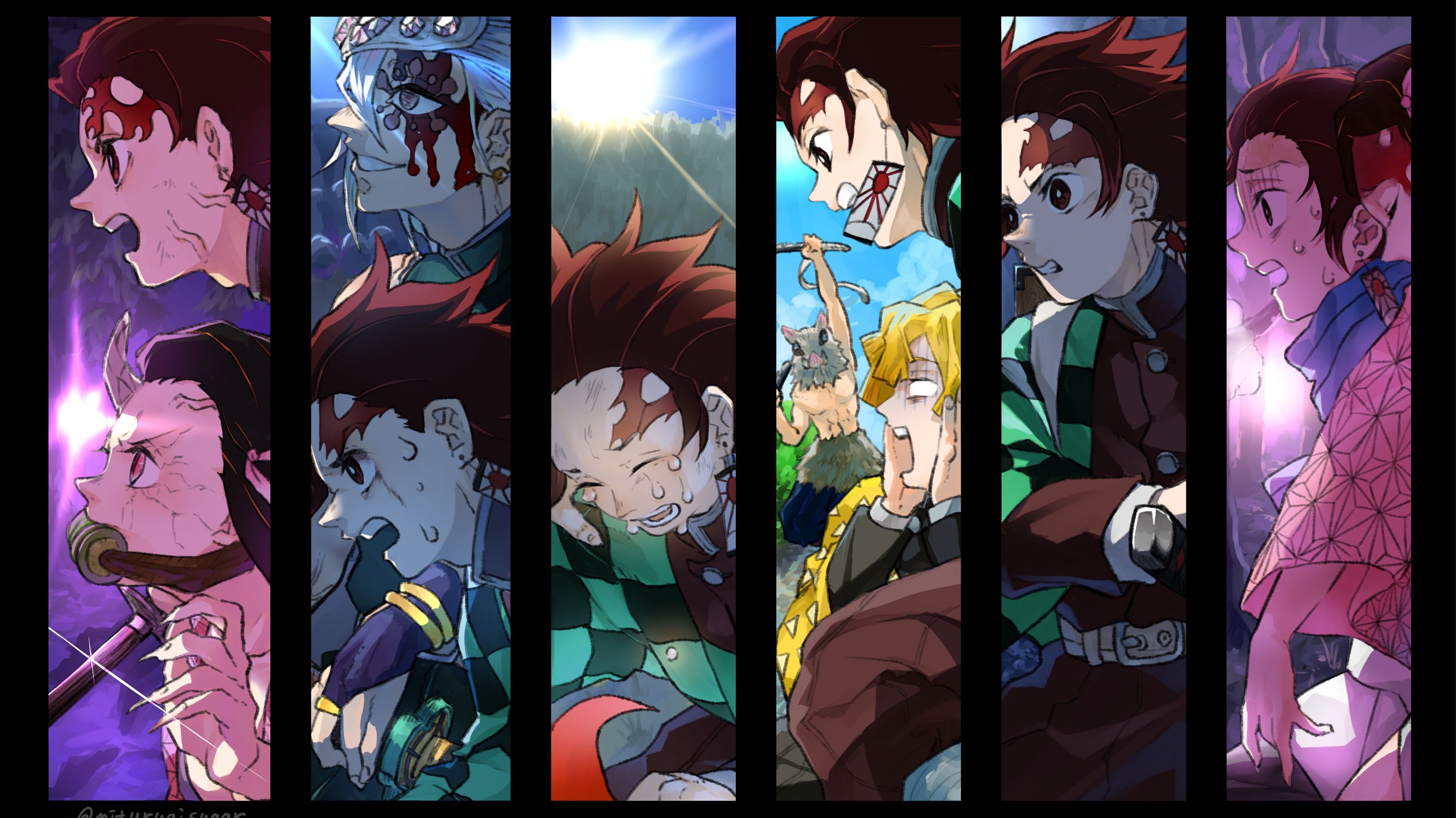 3840x2160 Demon Slayer Characters Of Demon Slayer 4K 8K HD Anime Wallpaper