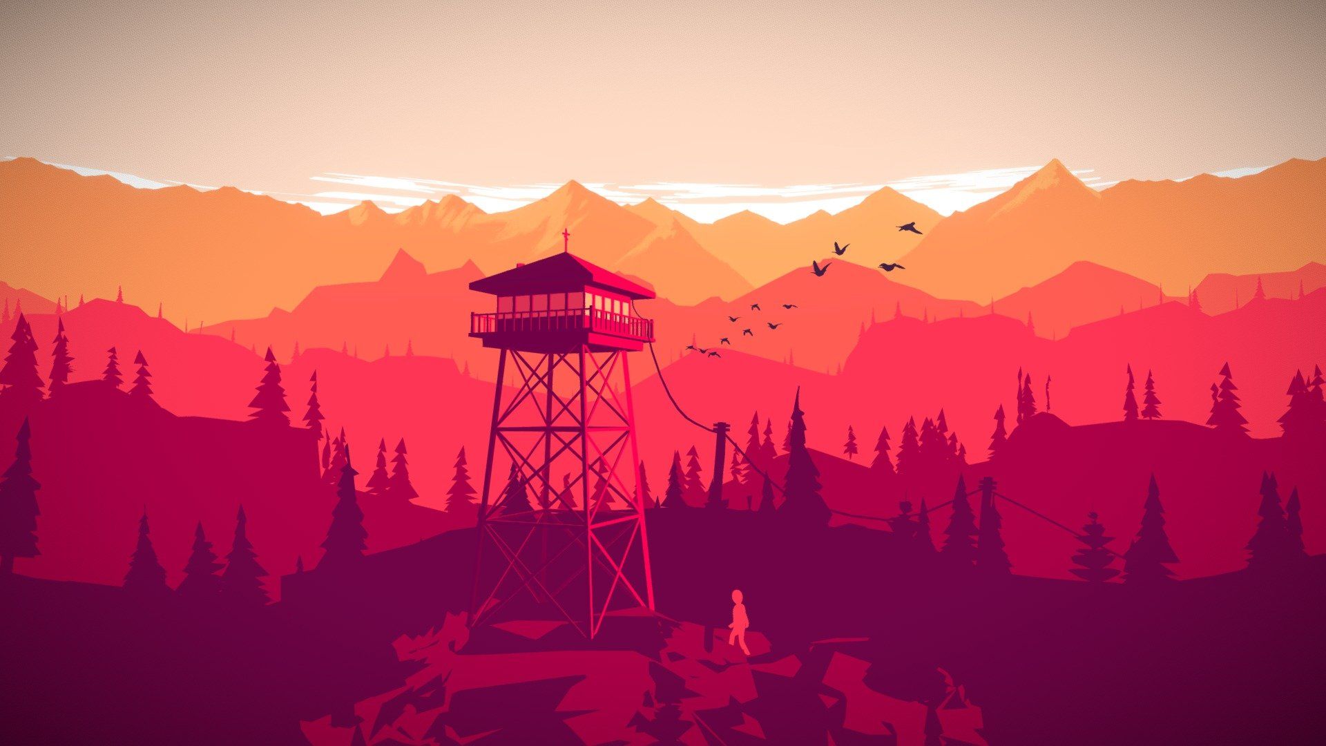 1920x1080 Campo Santo / Olly Moss Firewatch Fan Art