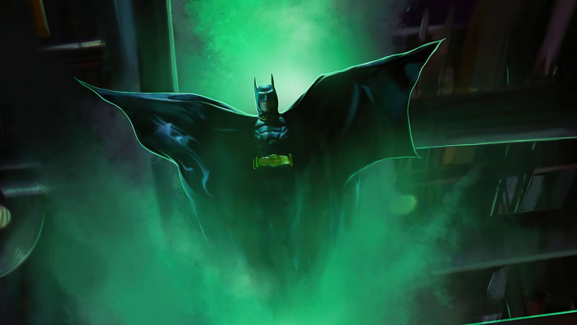 1920x1080 Michael Keaton as Batman Fanart Wallpaper 4k for Desktop