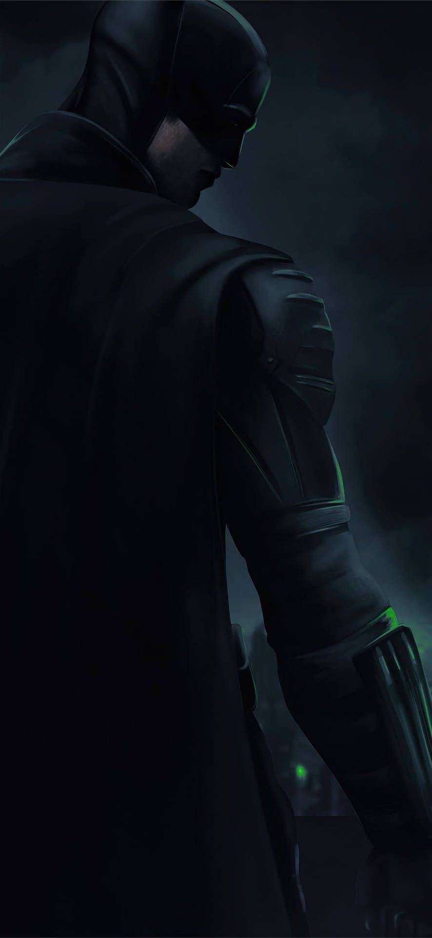 886x1920 Black And Green The Batman iPhone Wallpaper