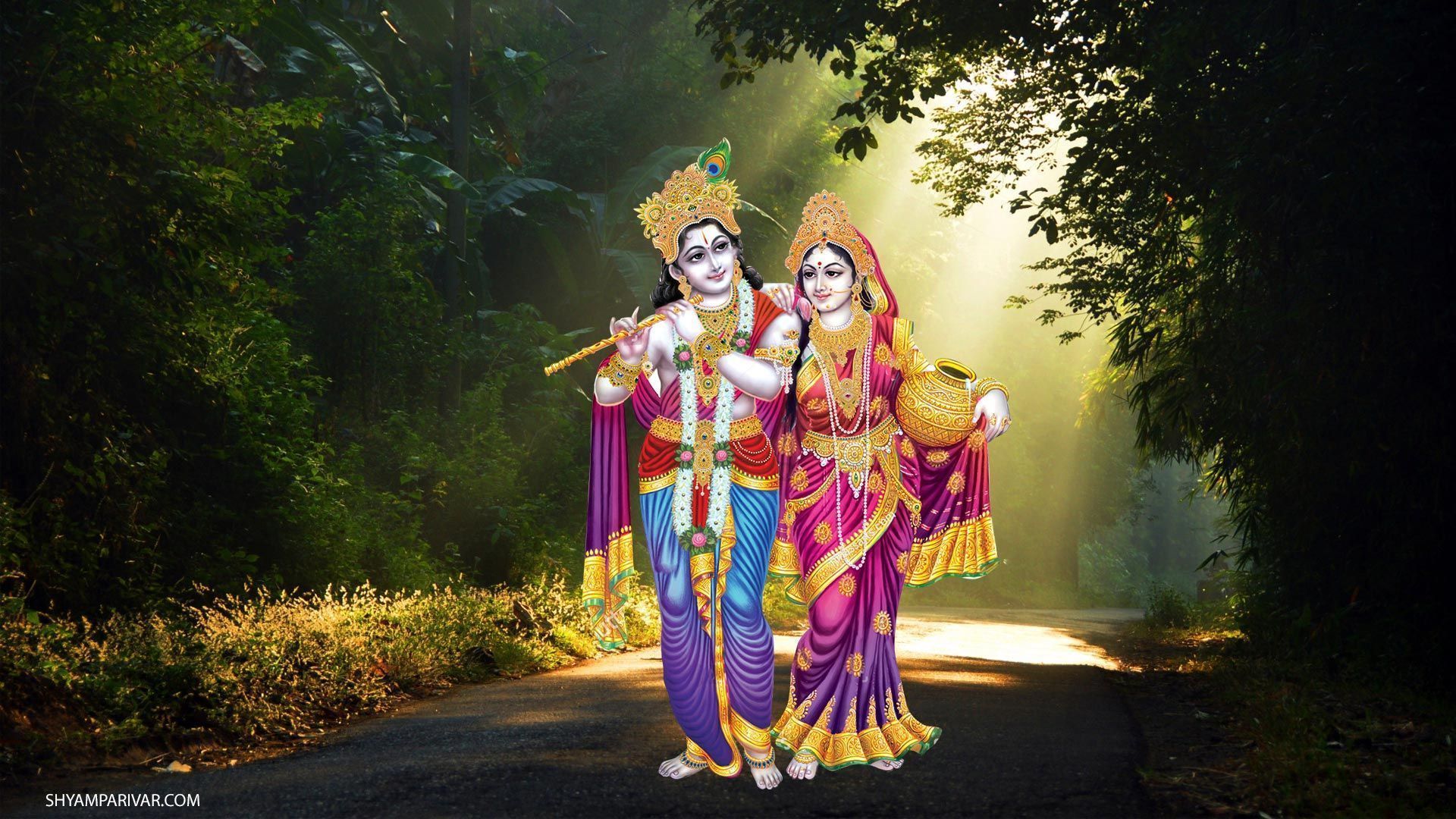 1920x1080 Love Romantic Radha Krishna Wallpaper Hd: The Gorgeous Presentation of Sacred Love and Romance