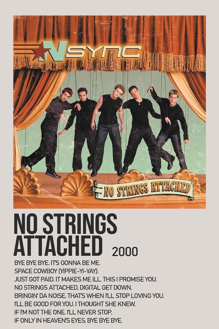 736x1105 No Strings Attached by *NSYNC Minimalist Album Polaroid Poster