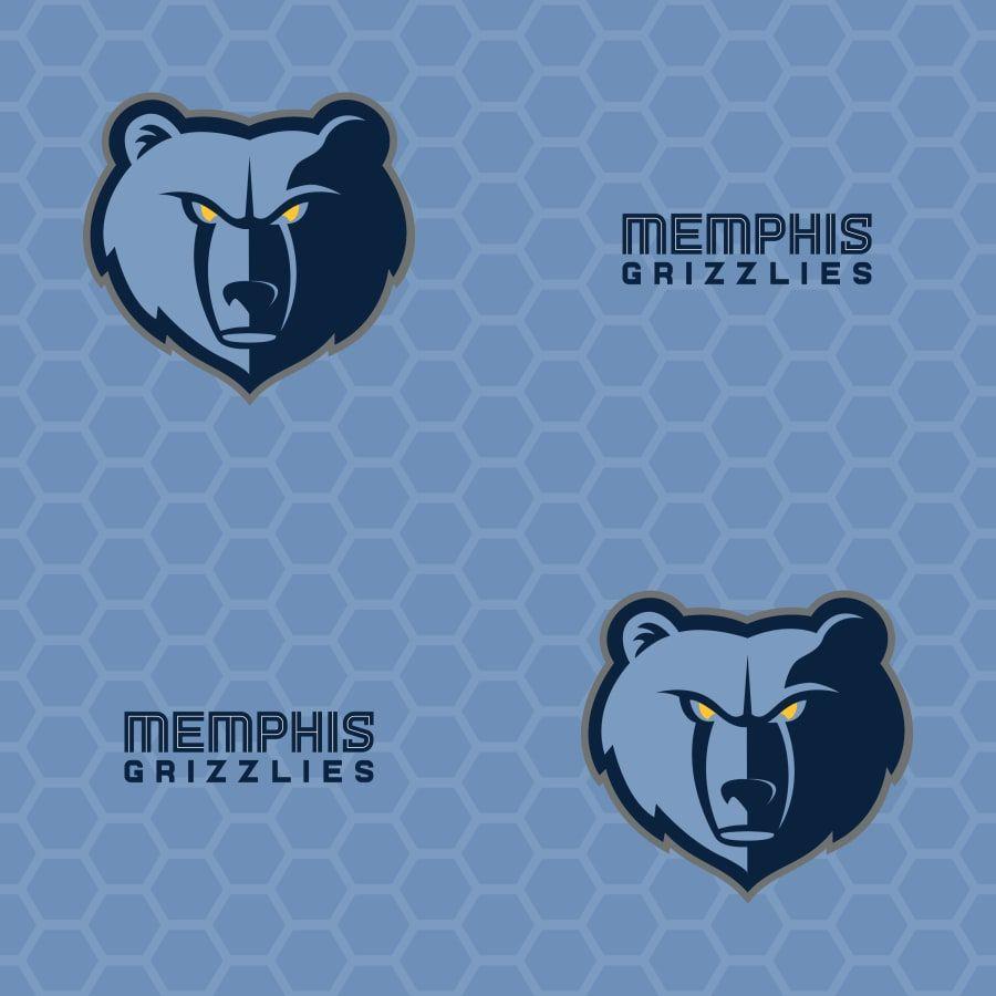900x900 Memphis Grizzlies: Logo Pattern (Light Blue) Licensed