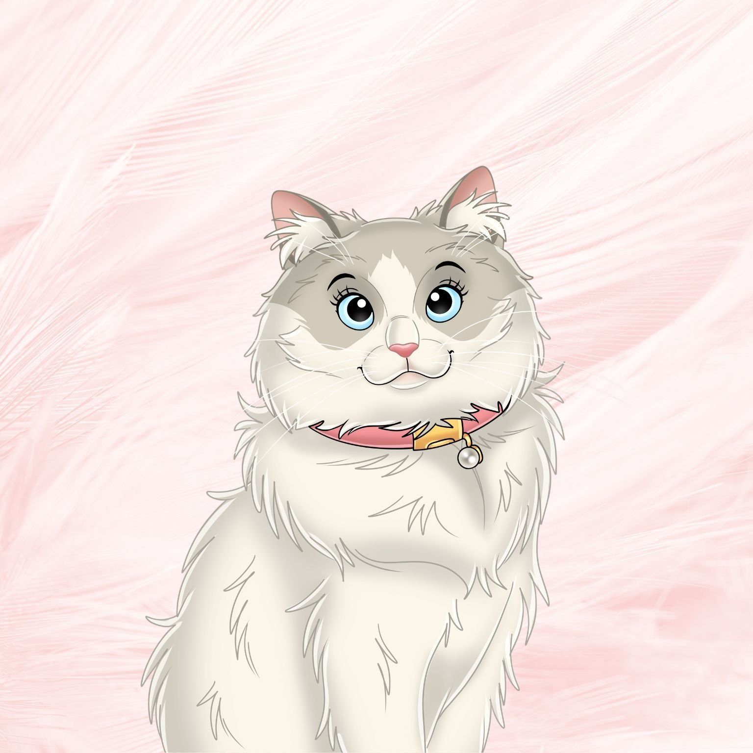 1536x1536 City Kitty iPad Wallpaper