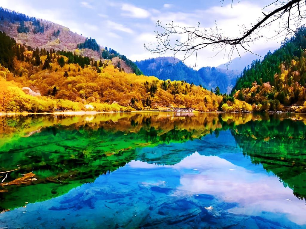 1024x768 Days In Jiuzhaigou: A Journey Through Fairy Tale Landscapes