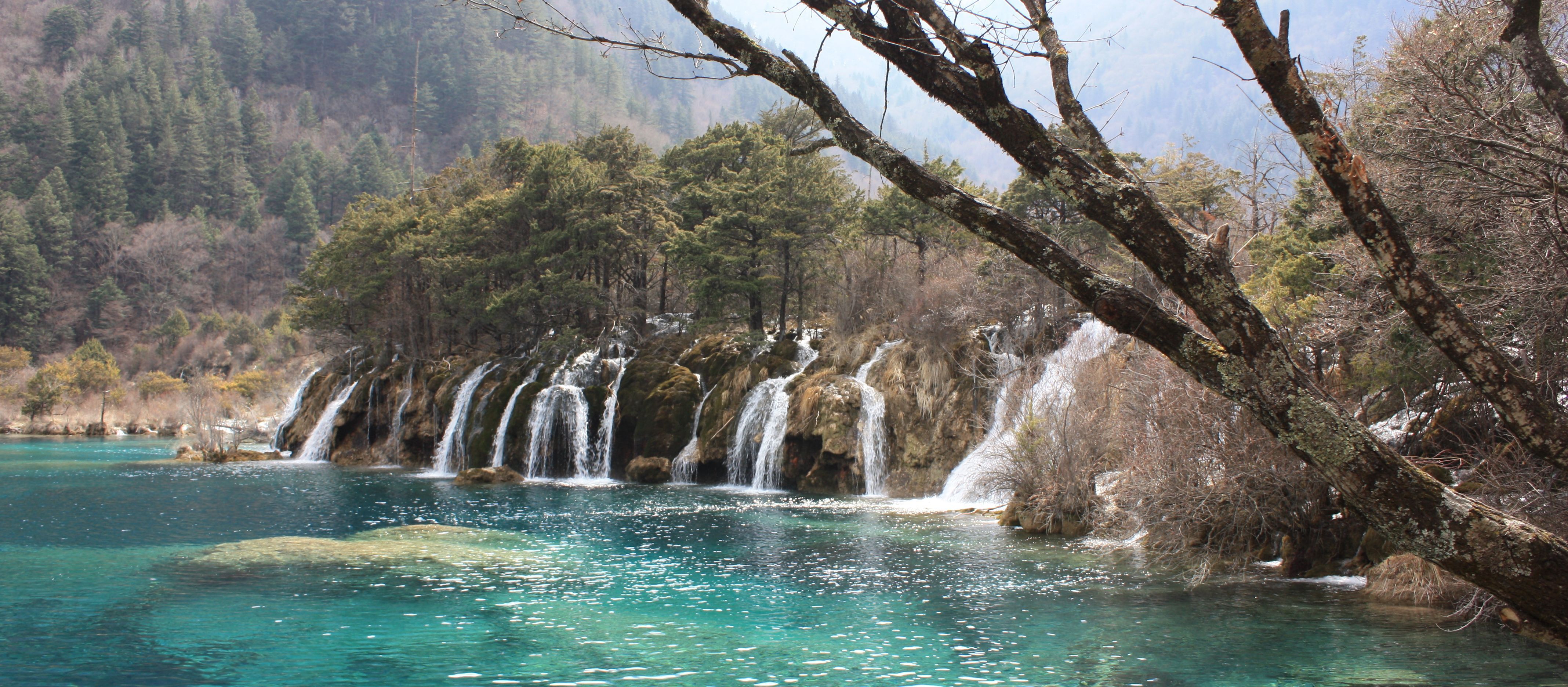 4272x1871 Jiuzhaigou. Trail to Bliss