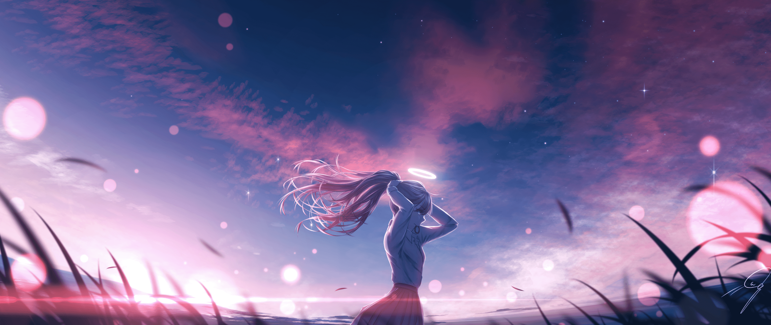 2560x1080 Original Wallpaper 4K, Anime girl, Dream