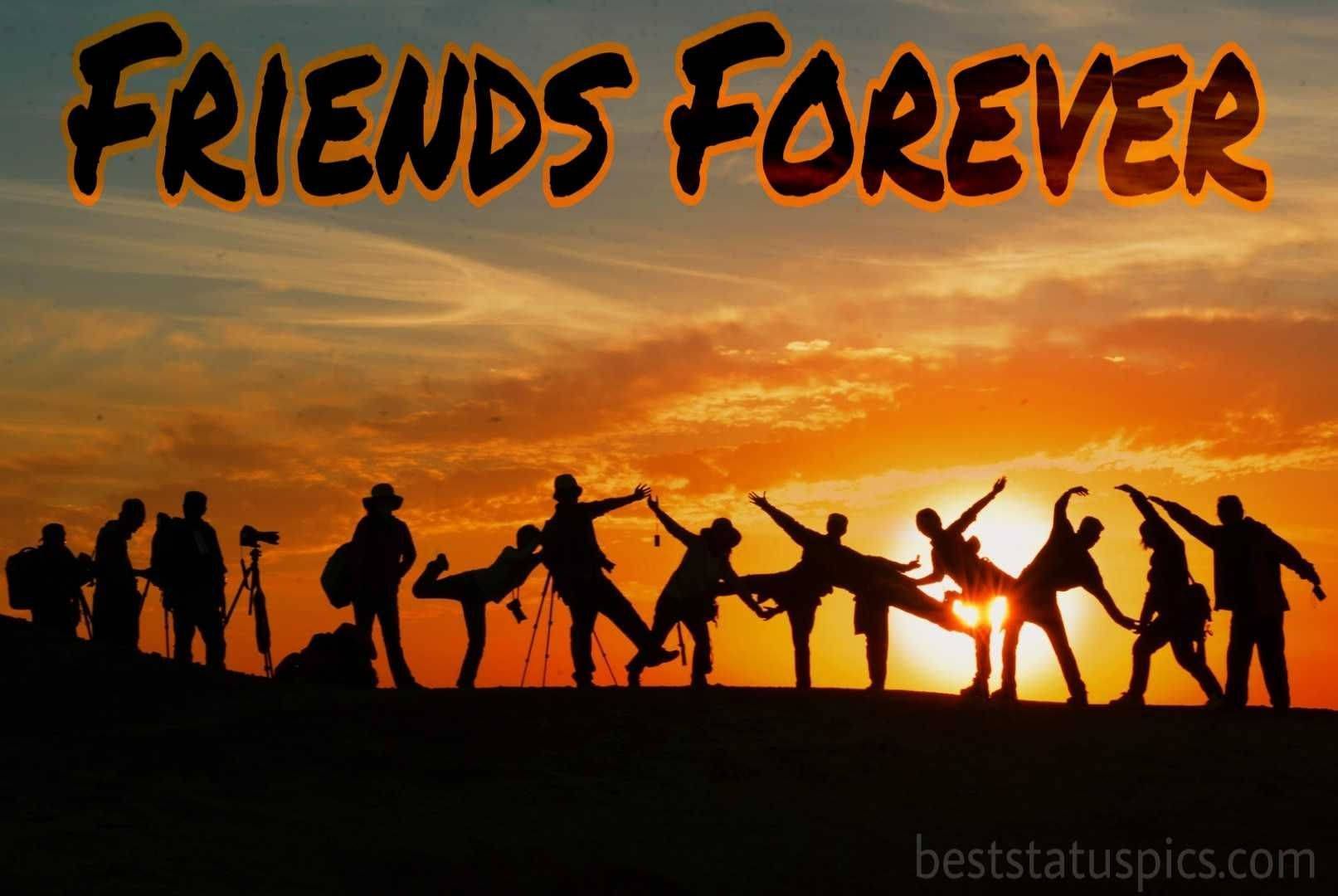 1613x1080 Download Group Friends Forever Sunset Wallpaper