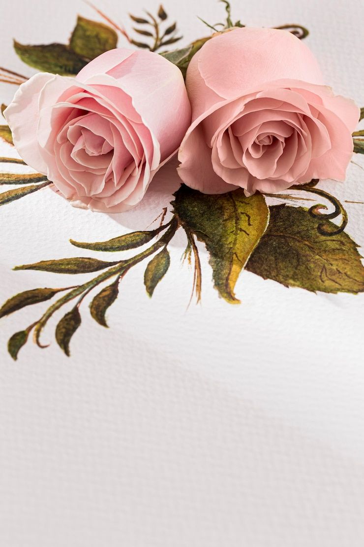 740x1110 White Background Rose Art Photo Free High Quality Picture