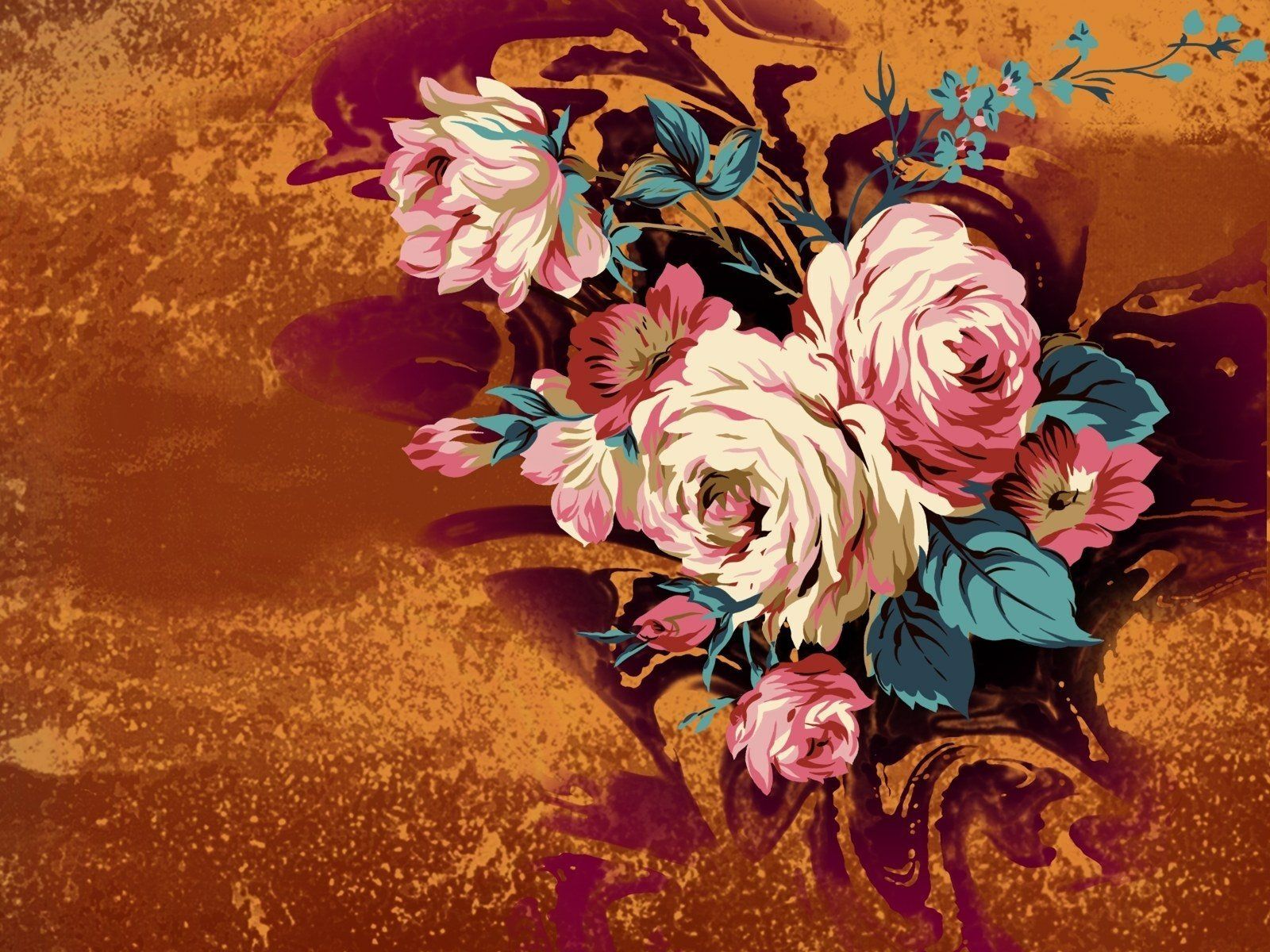 1600x1200 Download Colorful Rose Artistic Flower Wallpaper