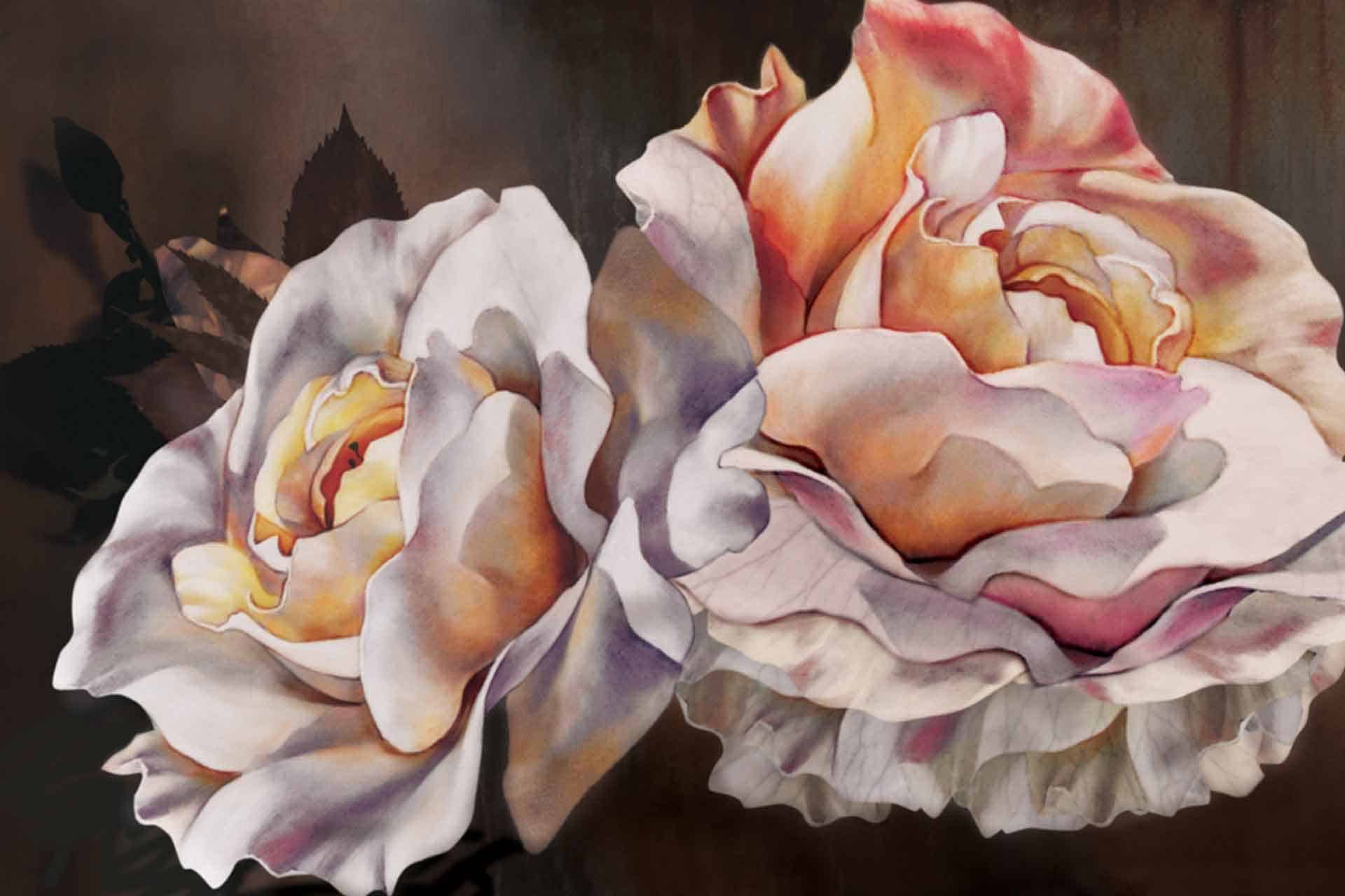 1920x1280 Roses in Oil Saven Wall Design