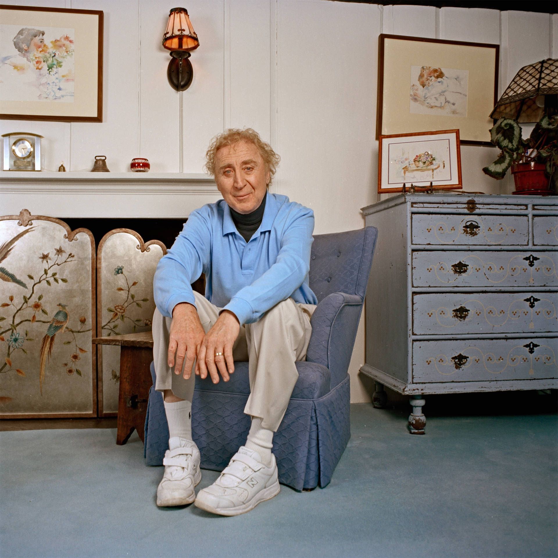 1920x1920 Download Legendary American Actor Gene Wilder Relaxing at his Connecticut Home. Wallpaper