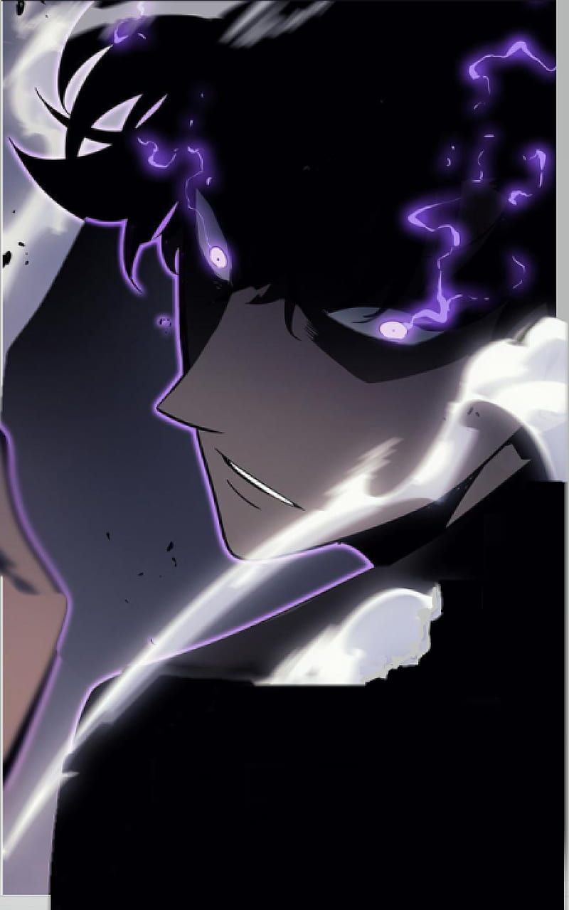800x1279 Sung Jin Woo Chp Black, Jin Woo, Purple, Shadow Monarch, Solo Levelling, HD Phone Wallpaper