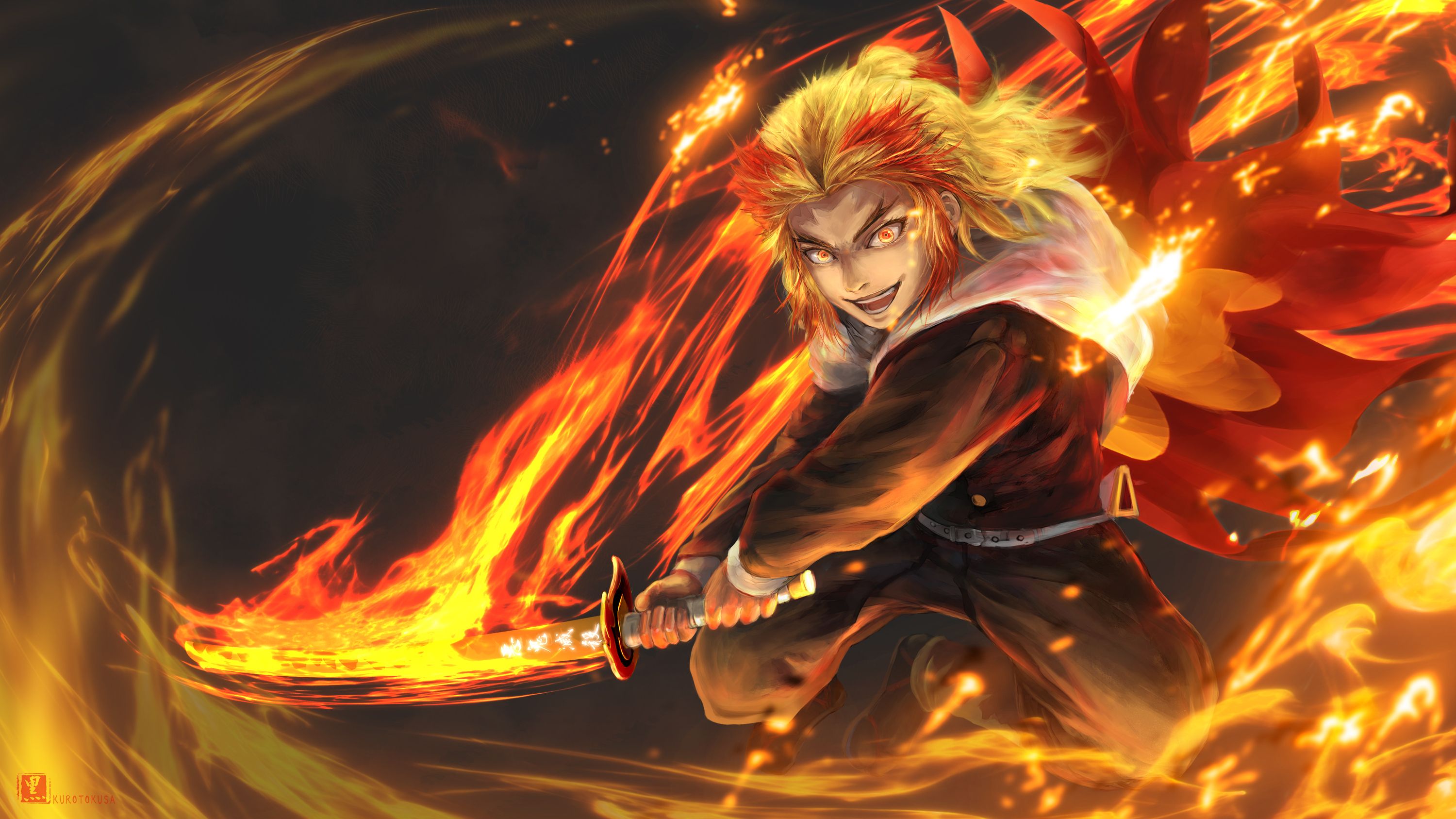 3000x1687 Cool Kyojuro Rengoku HD Demon Slayer Wallpaper, HD Anime 4K Wallpaper, Image and Background