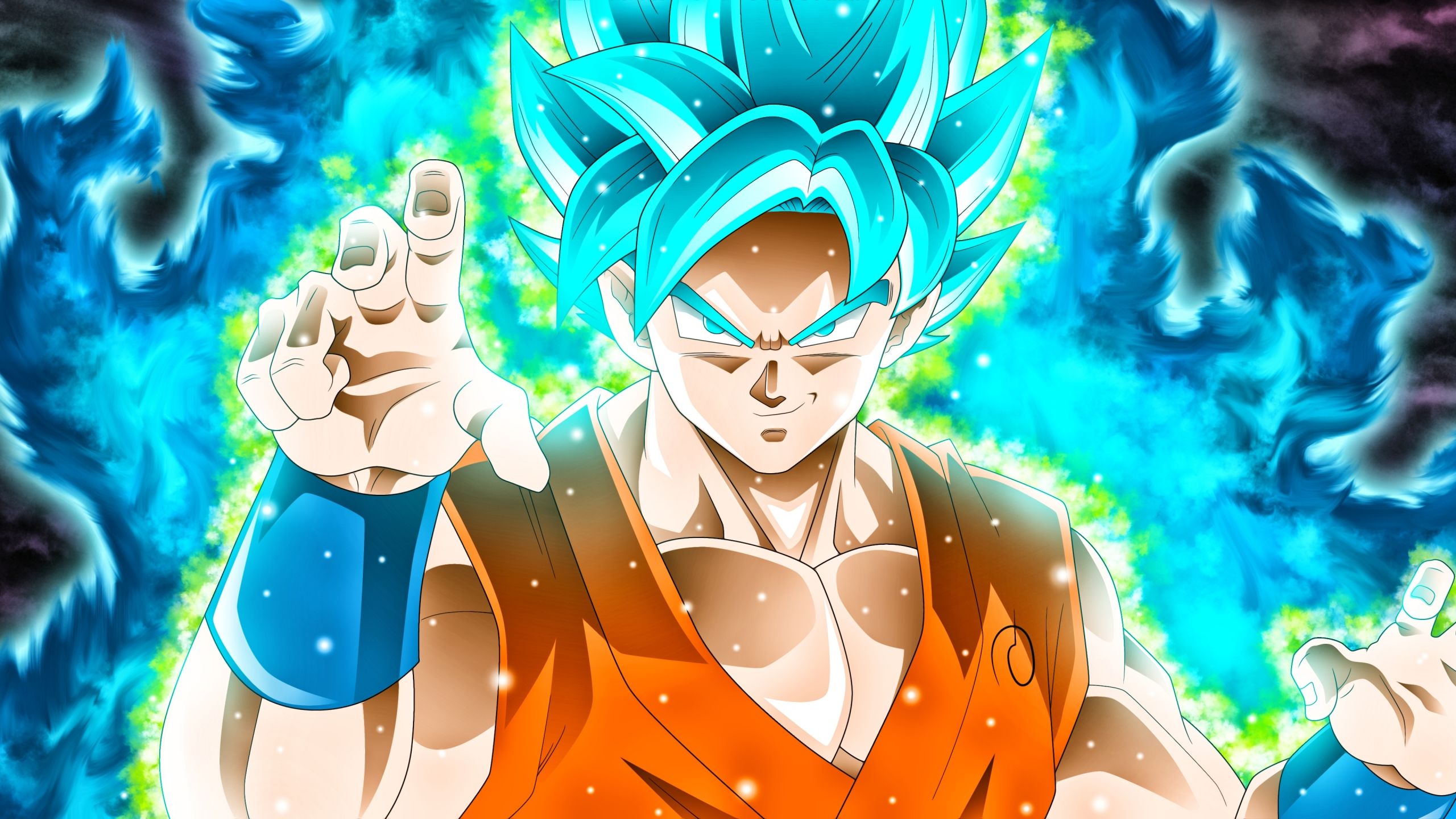 2560x1440 Goku Super Saiyan Blue Dragon Ball Super Anime Wallpaper for Desktop