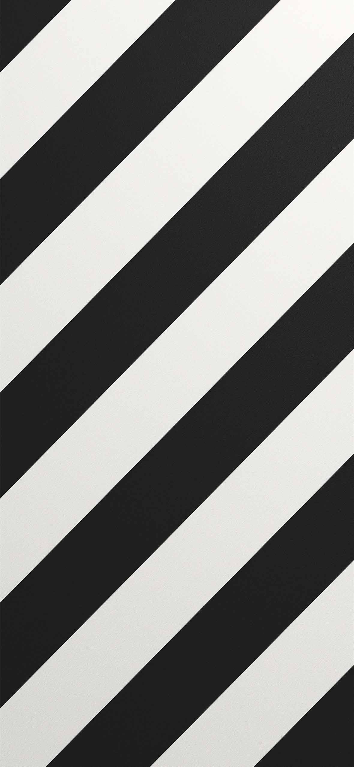 1180x2554 Off White Diagonal Stripes Black And White Pattern Wallpaper HD
