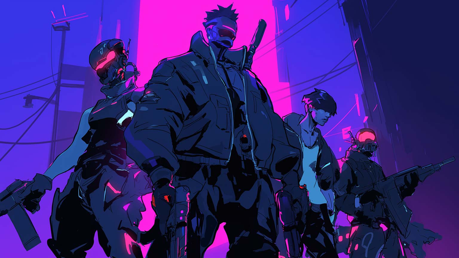 1536x864 Cyberpunk Edgerunners Team Desktop Wallpaper
