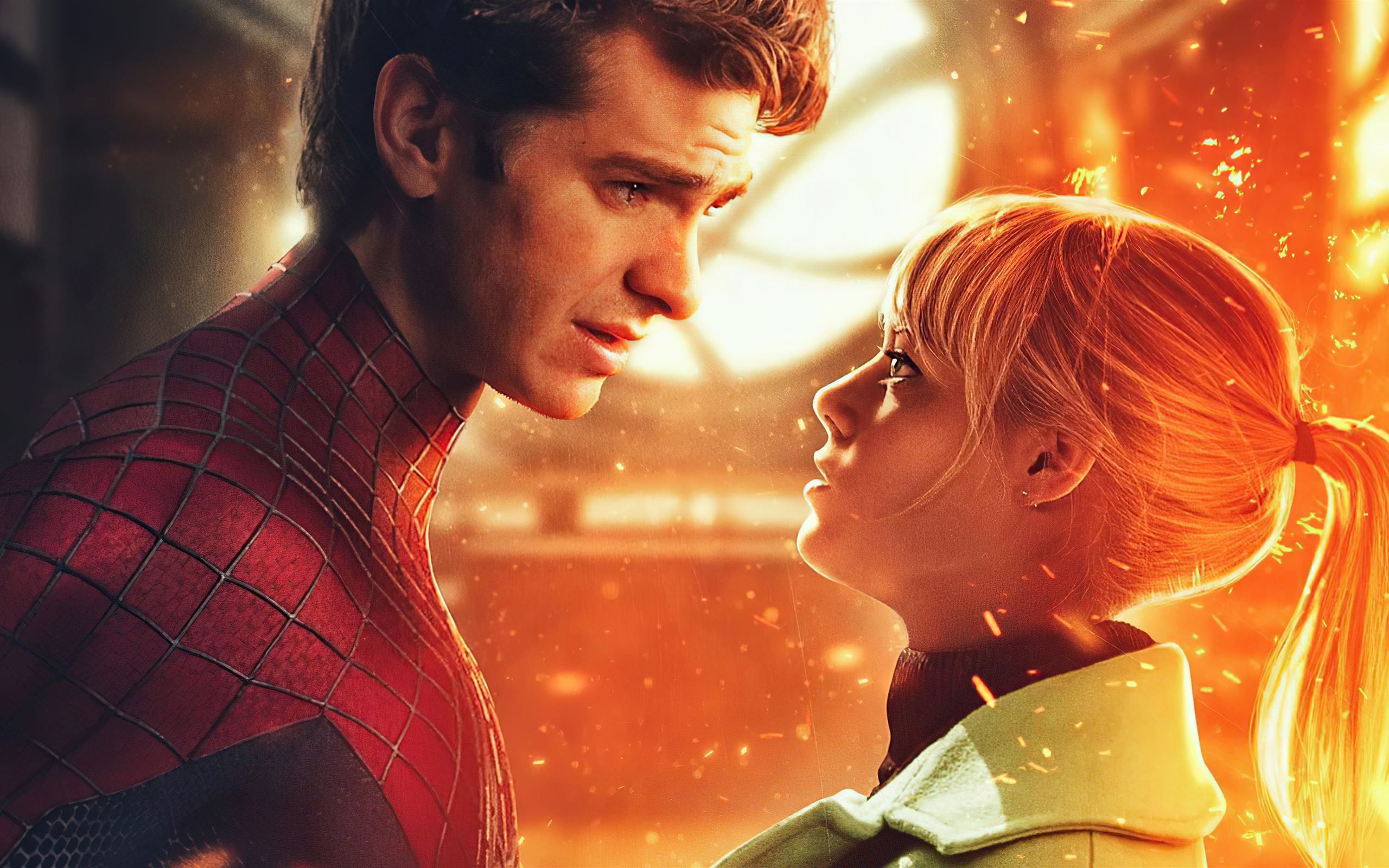 2560x1600 the amazing spiderman 3 andrew and emma stone MacBook Air Wallpaper Download