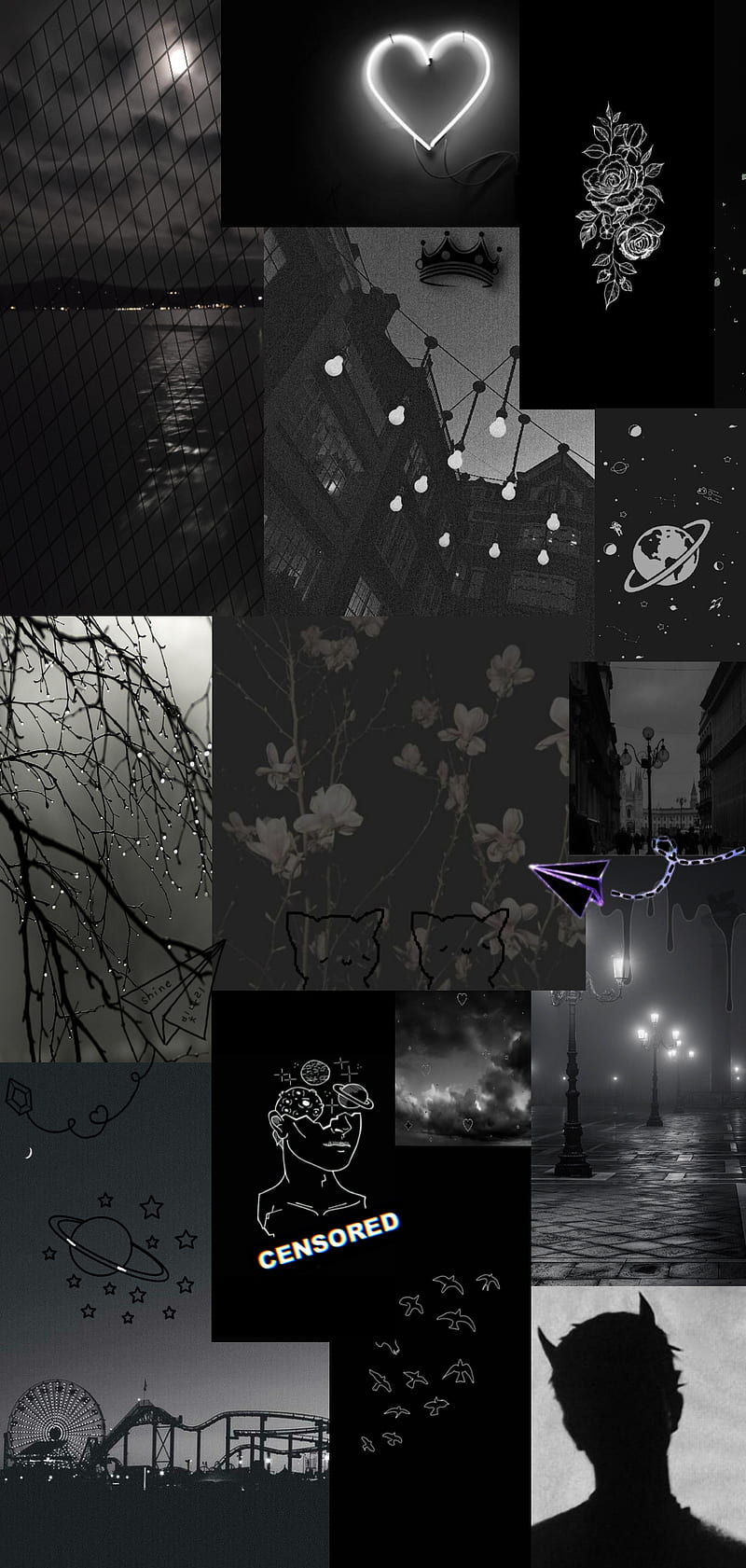 800x1681 Dark Aesthetic, black, cute, HD phone wallpaper