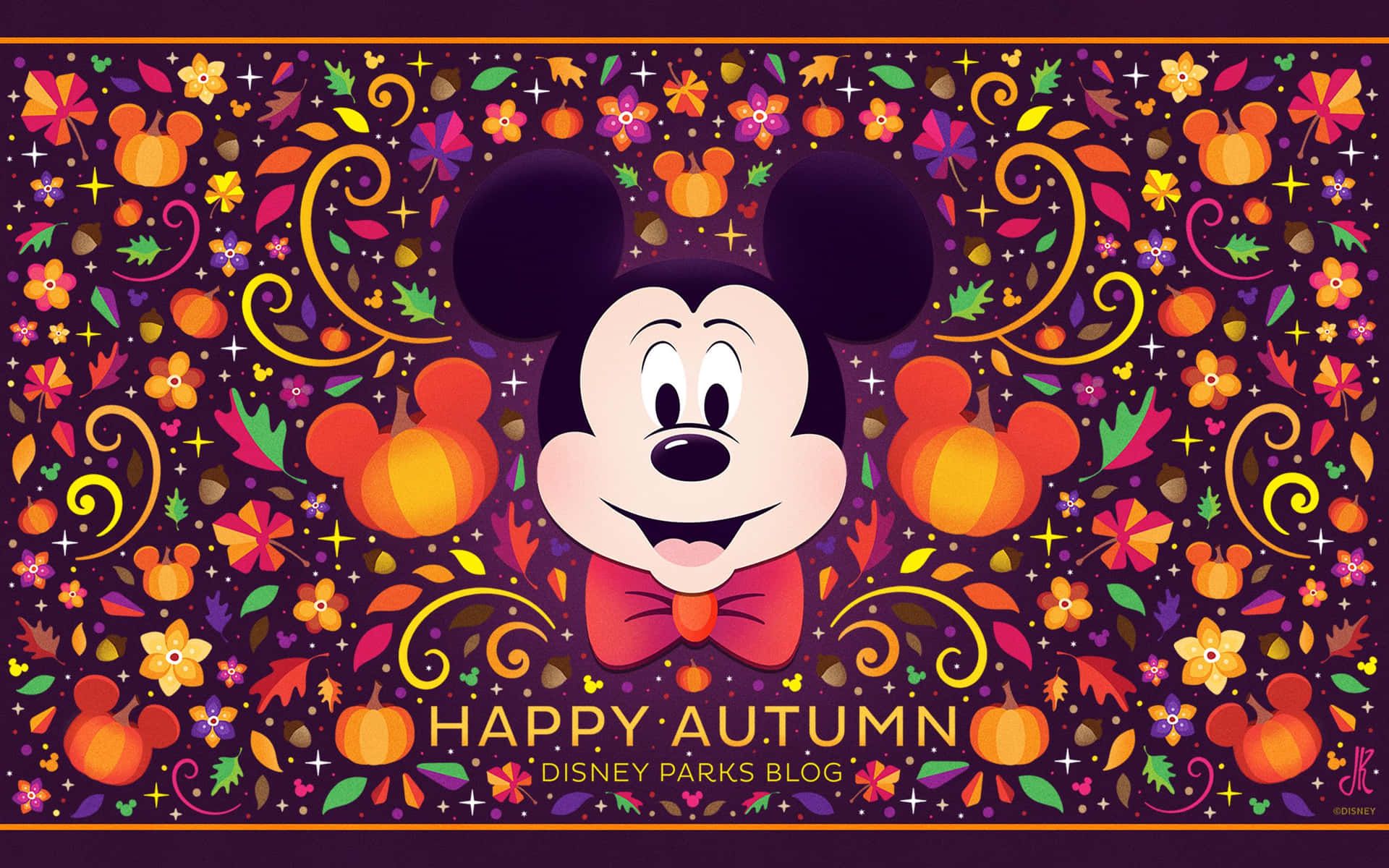 1920x1200 Download Disney Autumn Mickey Mouse Wallpaper