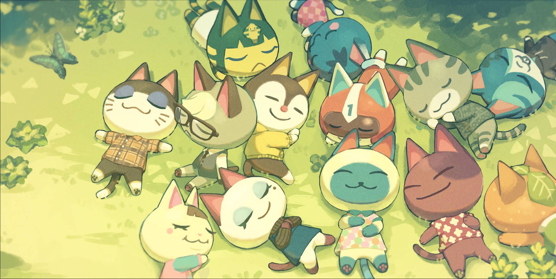 1920x963 Download Sleeping Ankha Animal Crossing Wallpaper