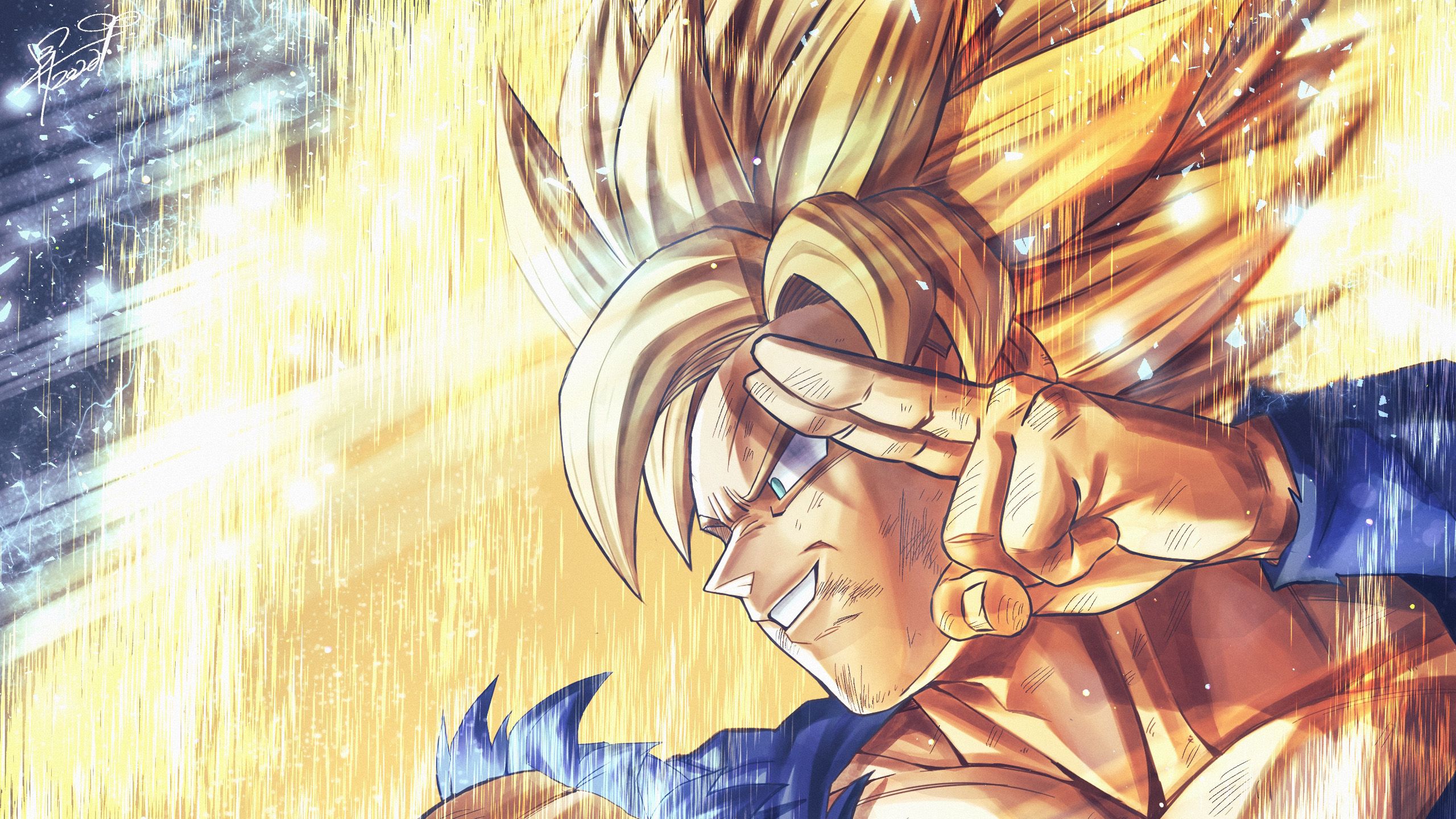 2560x1440 Goku Super Saiyan HD Dragon Ball Wallpaper