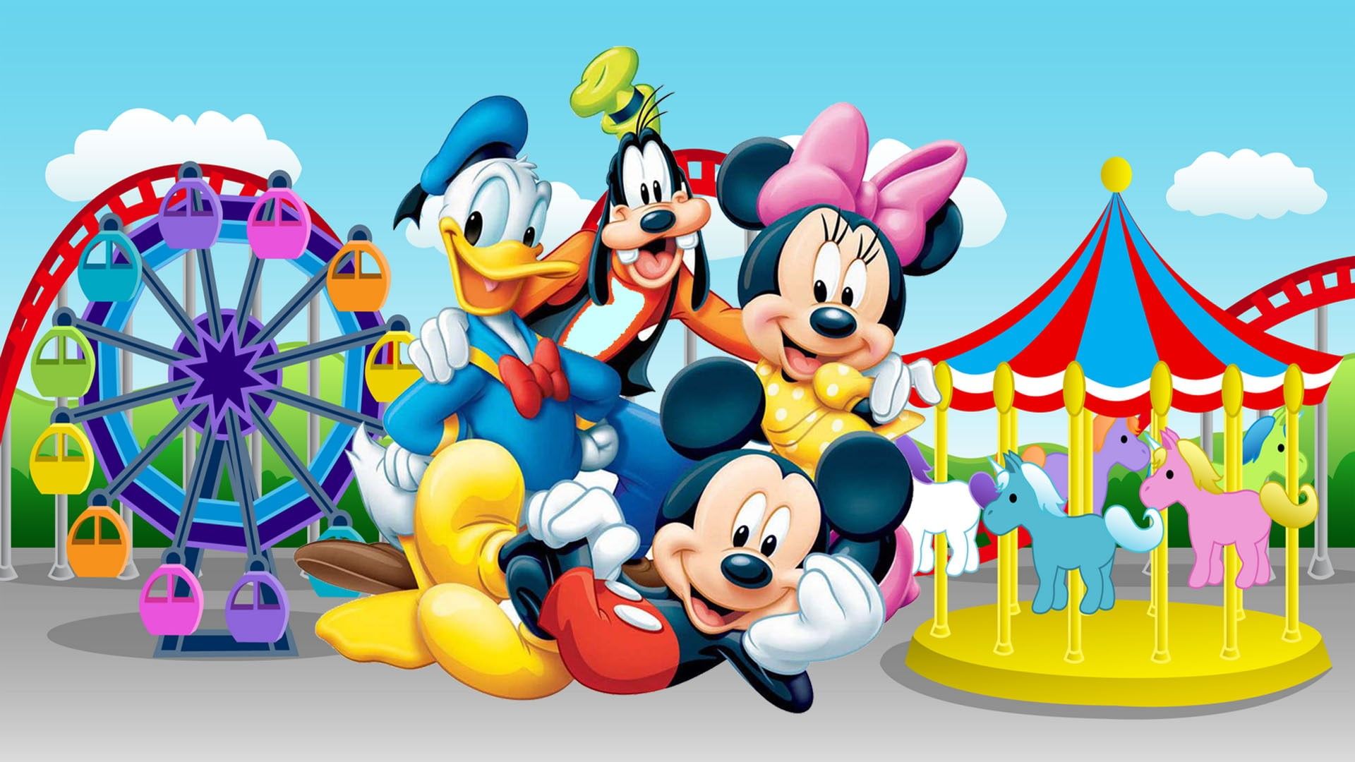 1920x1080 daisy, 1080P, luna, minnie, mickey, goofy, hd, full, mouse, duck, park HD Wallpaper