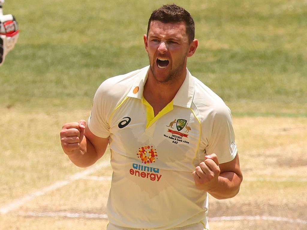 1024x768 Australia V West Indies: Josh Hazlewood Equalled A Career High For Beating The Bat, But Had Little To Show For It Against Windies