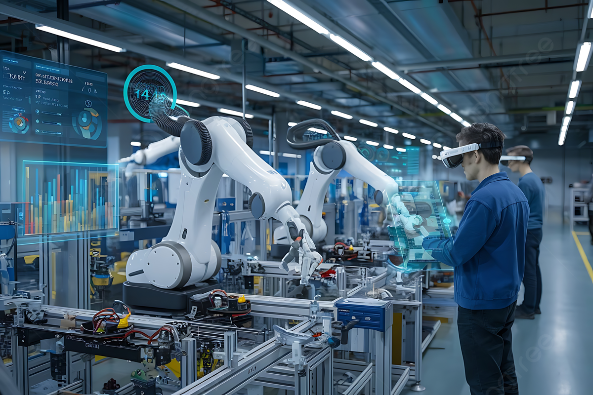 1200x800 Smart Factory With Ai Technology Integration Background, Smart Factory, Ai Integration, Advanced Manufacturing Background Image And Wallpaper for Free Download