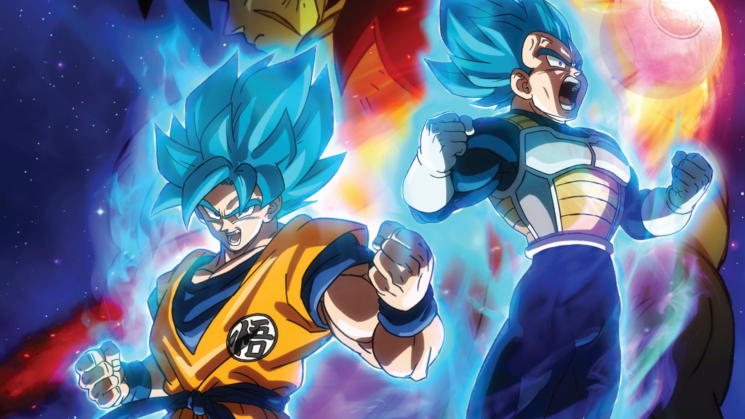 2560x1440 Goku and Vegeta in Dragon Ball Super Broly Movie Anime Wallpaper for Desktop