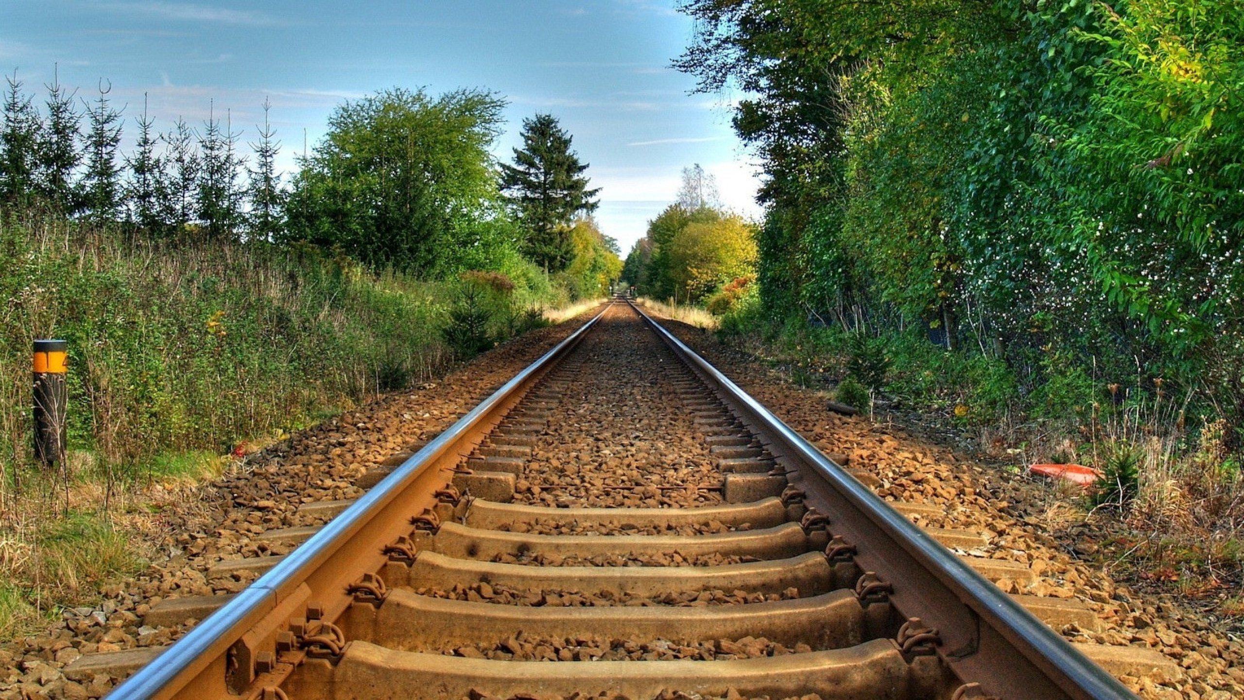 2560x1440 train, Railroad, Tracks, Locomotive, Engine, Tractor, Railway