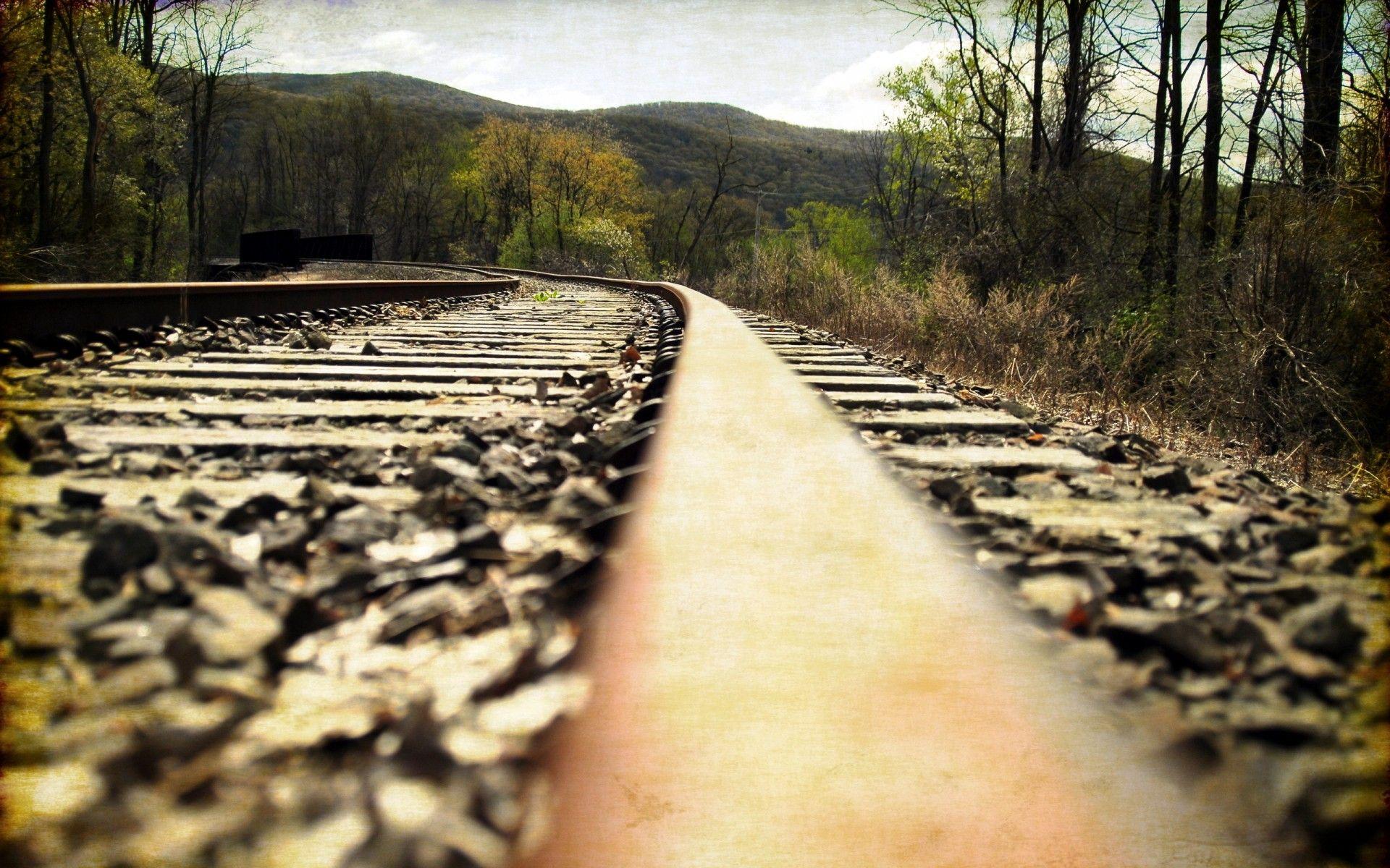 1920x1200 Free download railway landscape train tracks wallpaper background