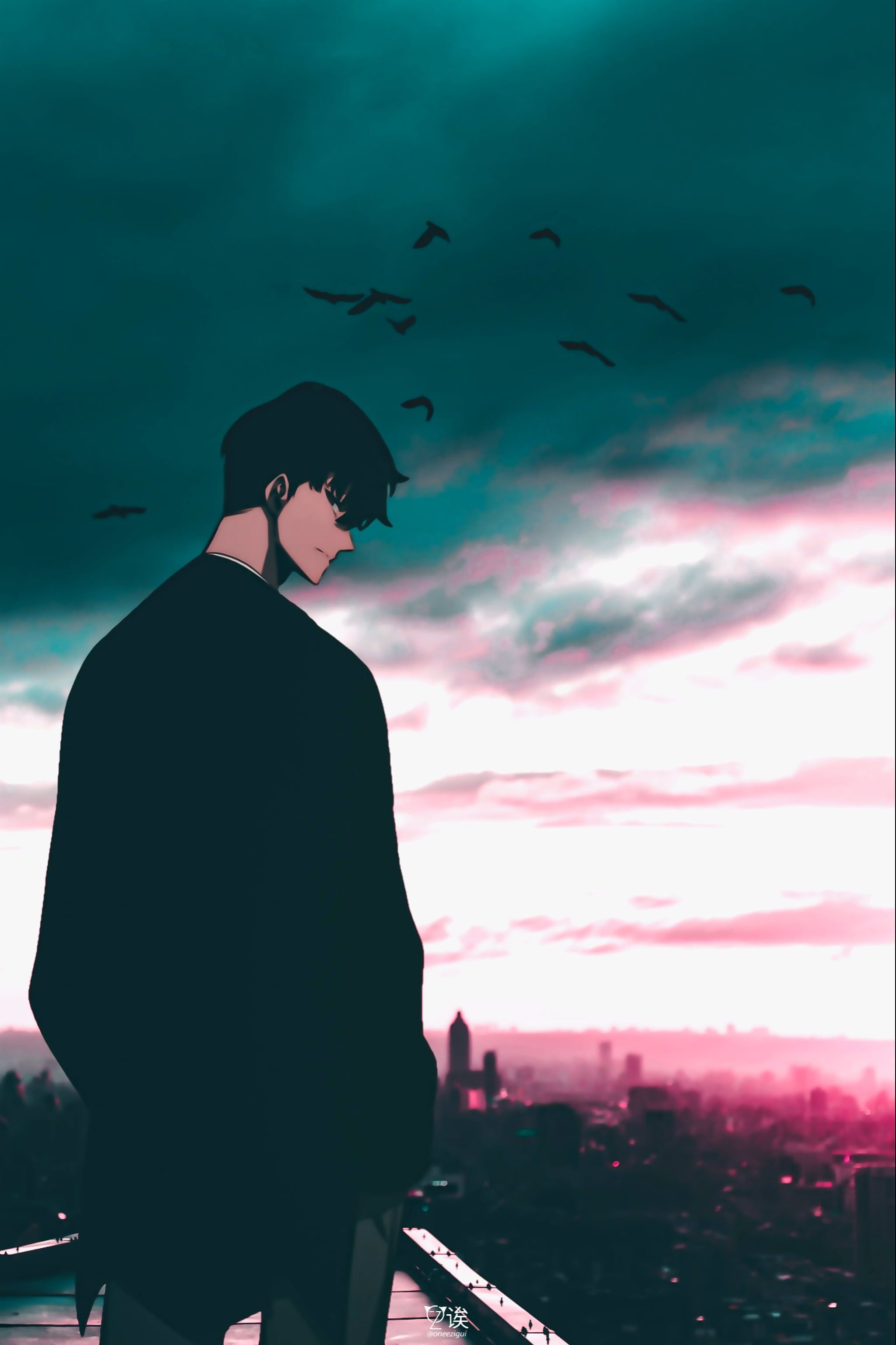 2047x3072 Sung Jin Woo Phone Wallpaper