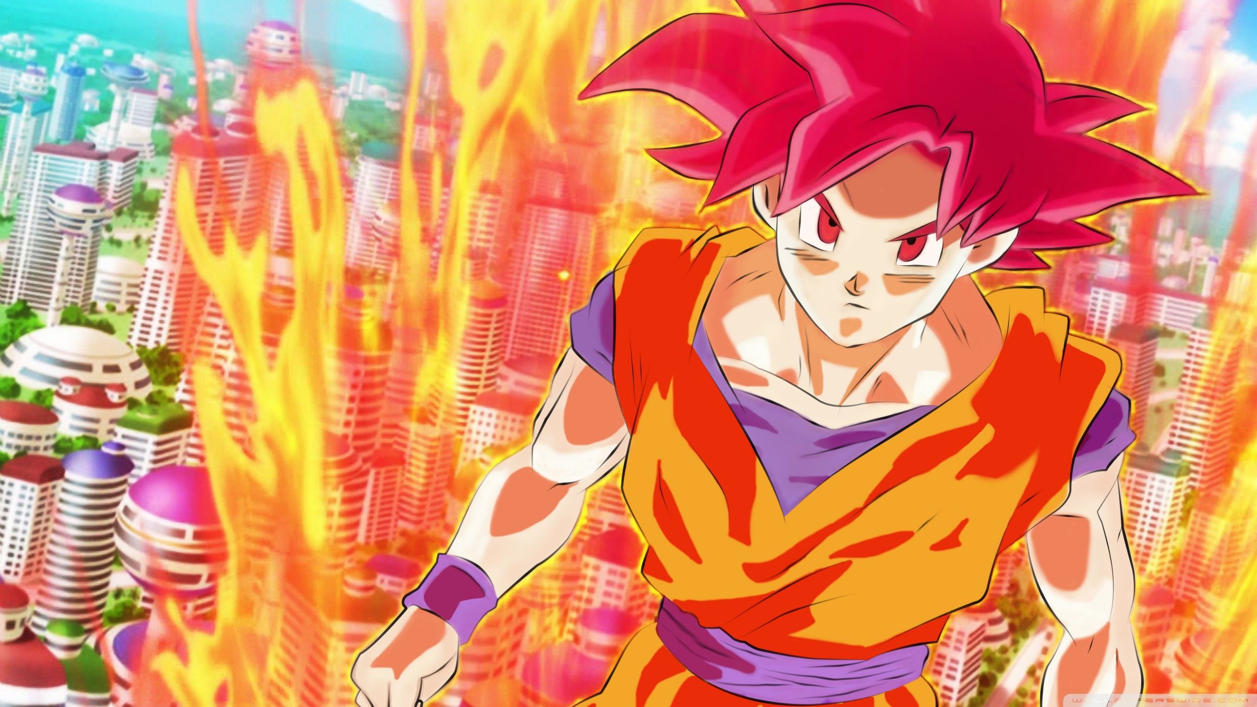 2560x1440 Goku Super Saiyan God 4K UHD Wallpaper for UltraHD Desktop and TV : Dual Monitor : Smartphone and Tablet Devices